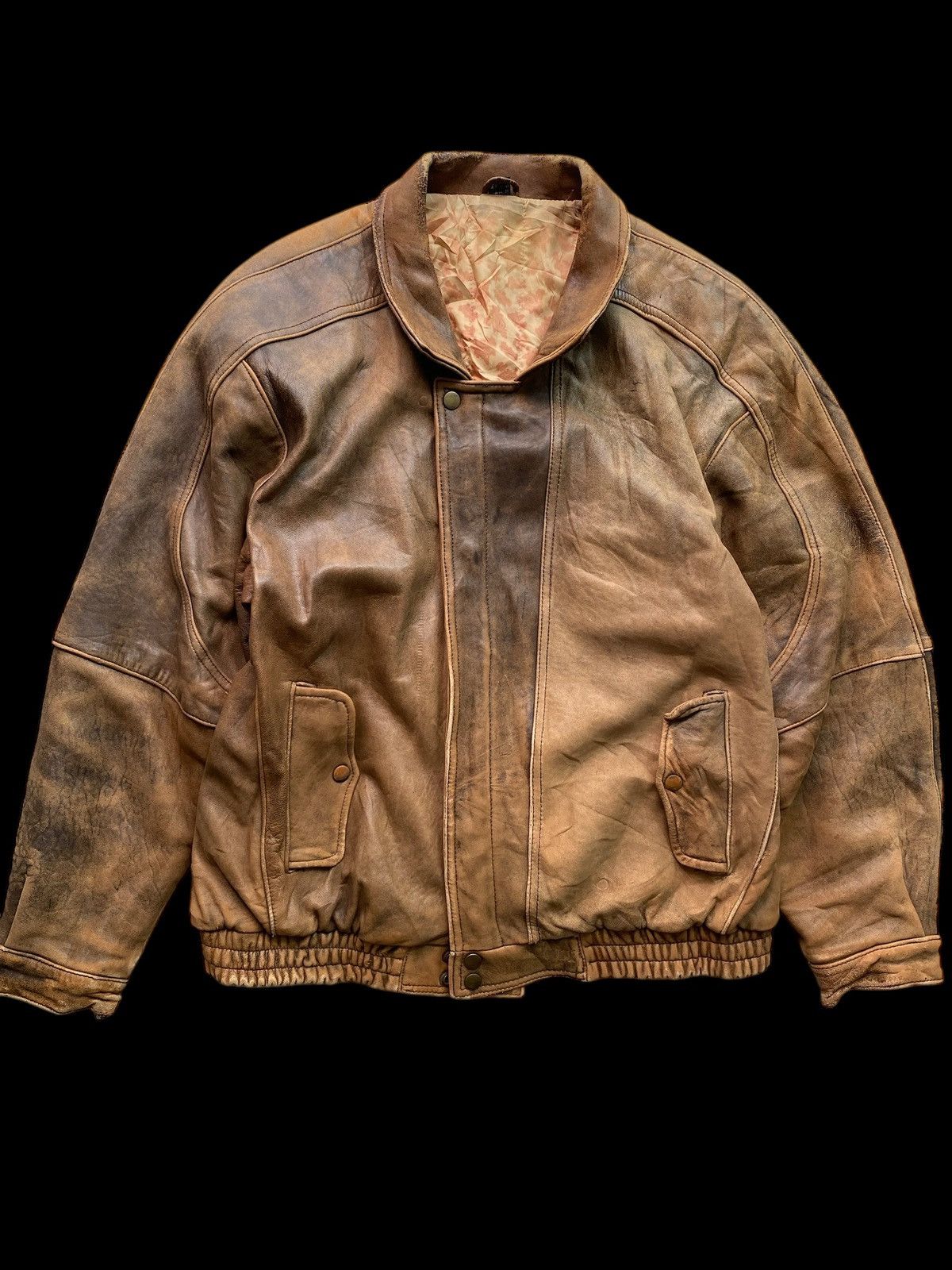 Japanese Brand VINTAGE LEATHER WEAR BOMBER JACKET DESIGN RARE Size US L / EU 52-54 / 3 - 1 Thumbnail