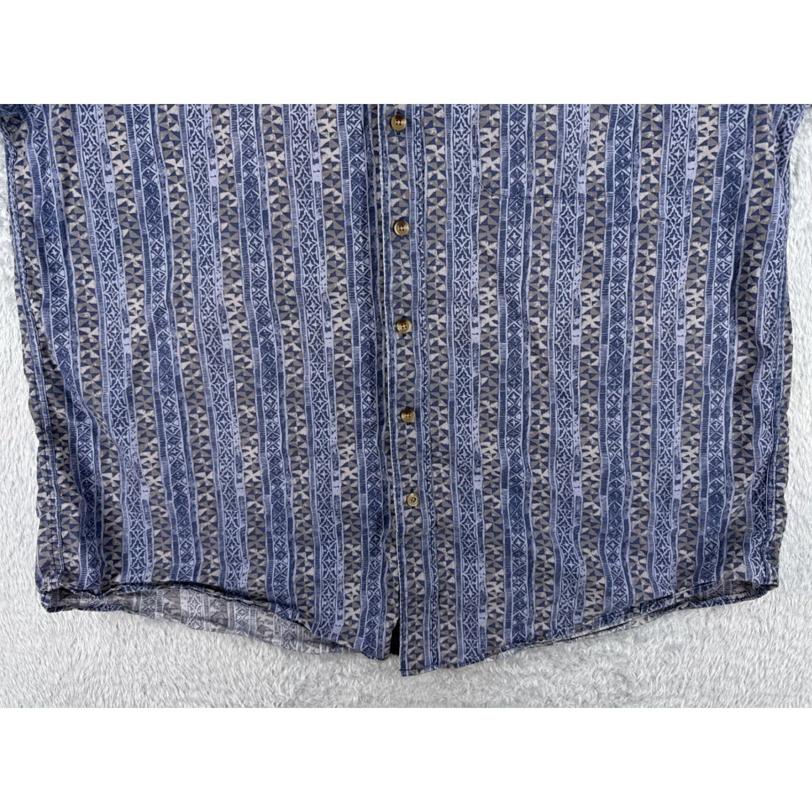 Vintage VINTAGE Cambridge Classics Shirt Adult 2XL Blue Beige Tribal Print Cotton Beach Hawaiian Vacation Resort Paisley Short Sleeve Mens Size US XXL / EU 58 / 5 - 5 Thumbnail