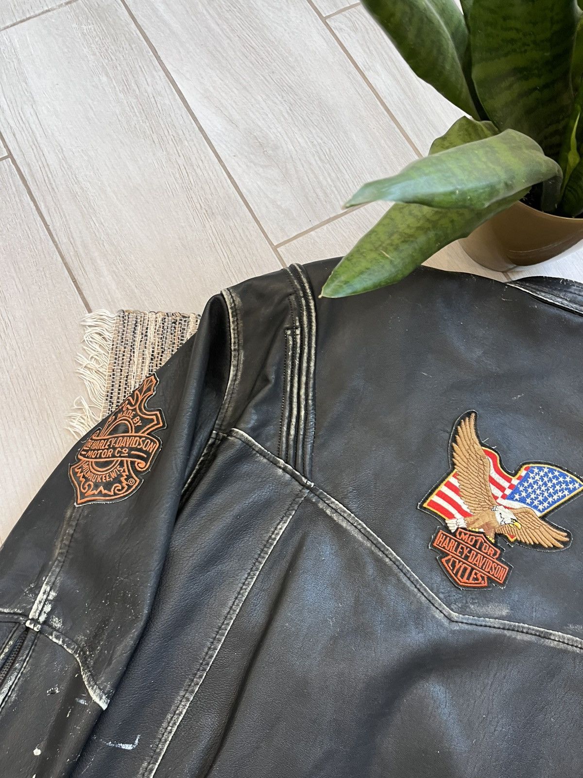 Harley Davidson × Vintage Vintage Willie G Harley Davidson Leather Jacket autographed Size US XL / EU 56 / 4 - 15 Thumbnail