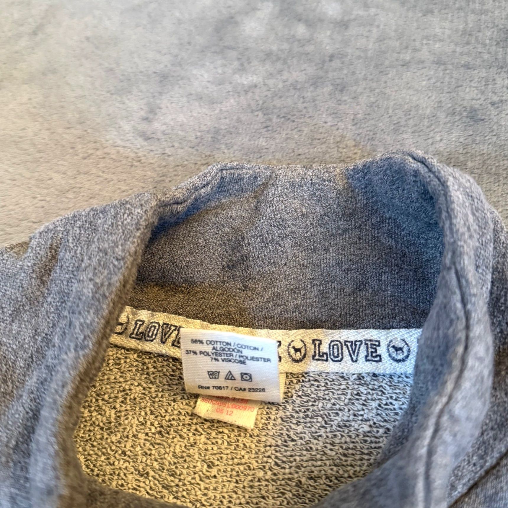 Vintage PINK Victoria's Secret Gray Quarter Zip Sweatshirt Logo 86 Graphic Womens XS Size XS / US 0-2 / IT 36-38 - 5 Thumbnail