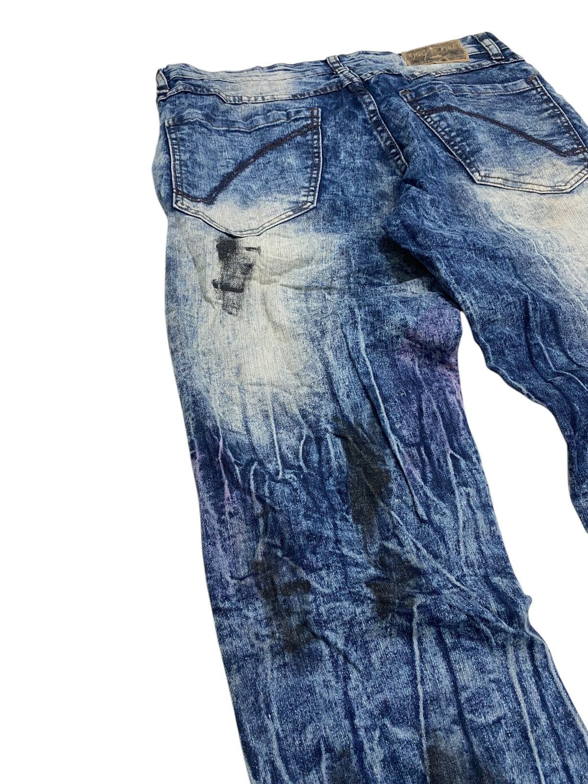 GOSTAR DE FUGA × Japanese Brand Ring of Fire Distressed Acid Washed Zipper Knee Honeycomb Size US 33 - 14 Thumbnail