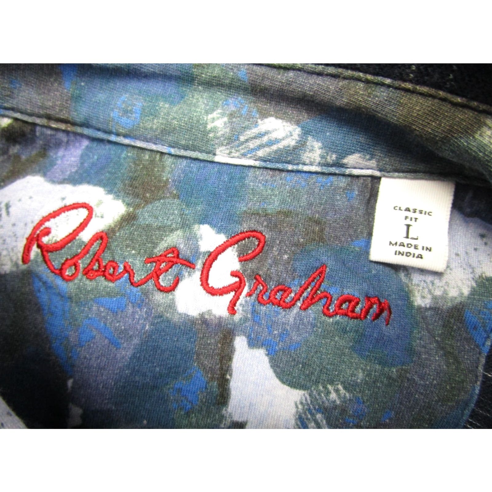 Robert Graham Robert Graham Polo Shirt Mens Large Blue Classic Fit Long Sleeve Cotton Modal Size US L / EU 52-54 / 3 - 5 Thumbnail