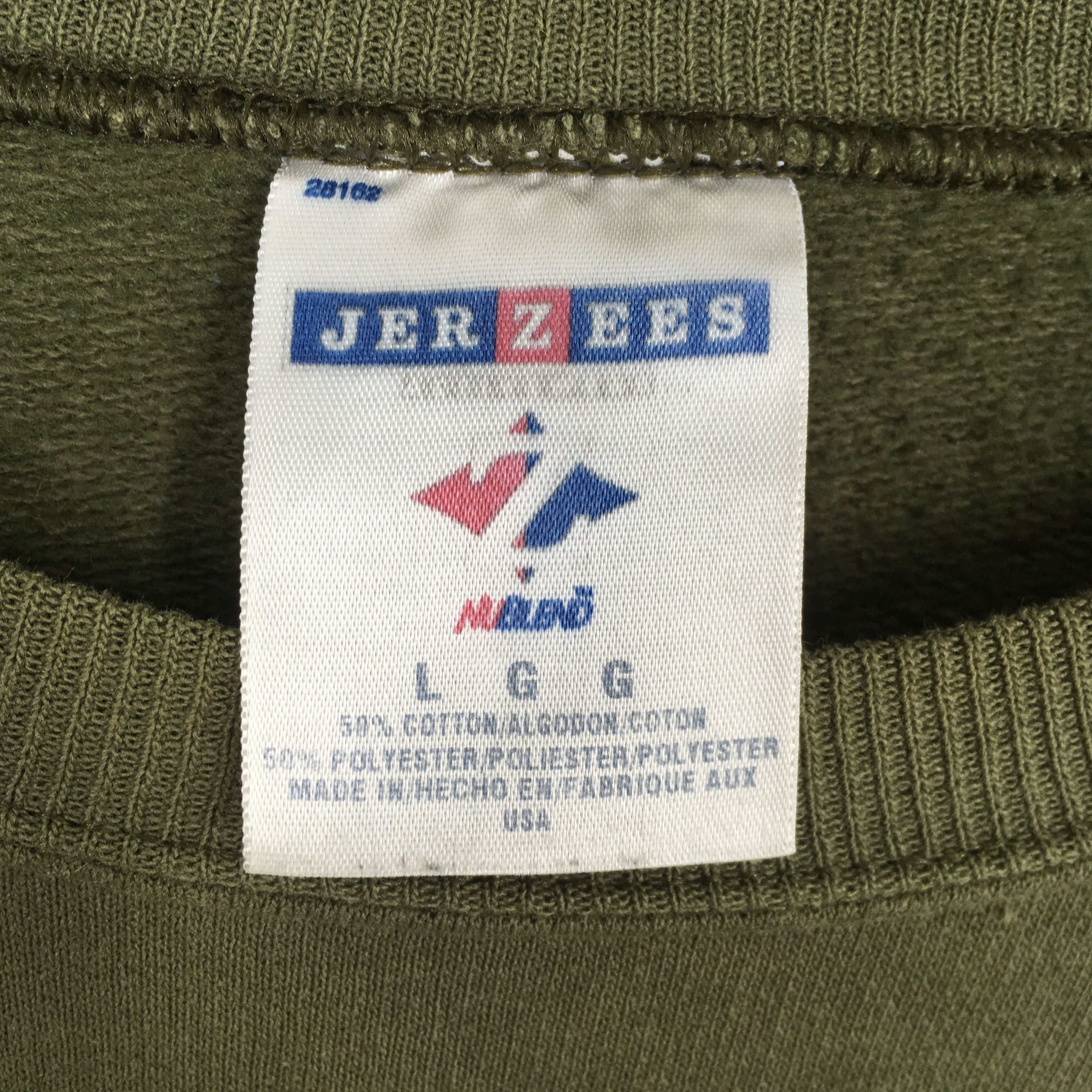 Jerzees Vintage 90's Usmc Marines Green Sweatshirt Large Size US L / EU 52-54 / 3 - 5 Thumbnail
