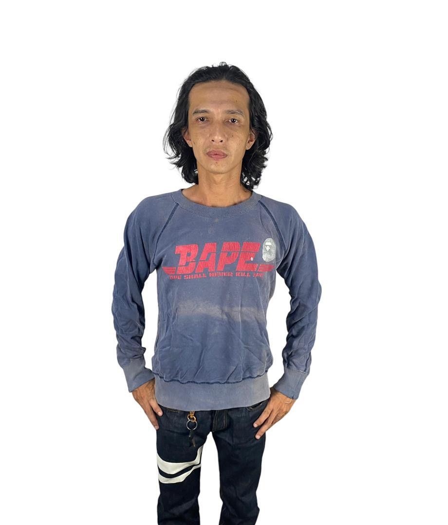 Bape × Vintage Bape “ape shall never kill ape” distressed sweatshirt Size US M / EU 48-50 / 2 - 11 Thumbnail