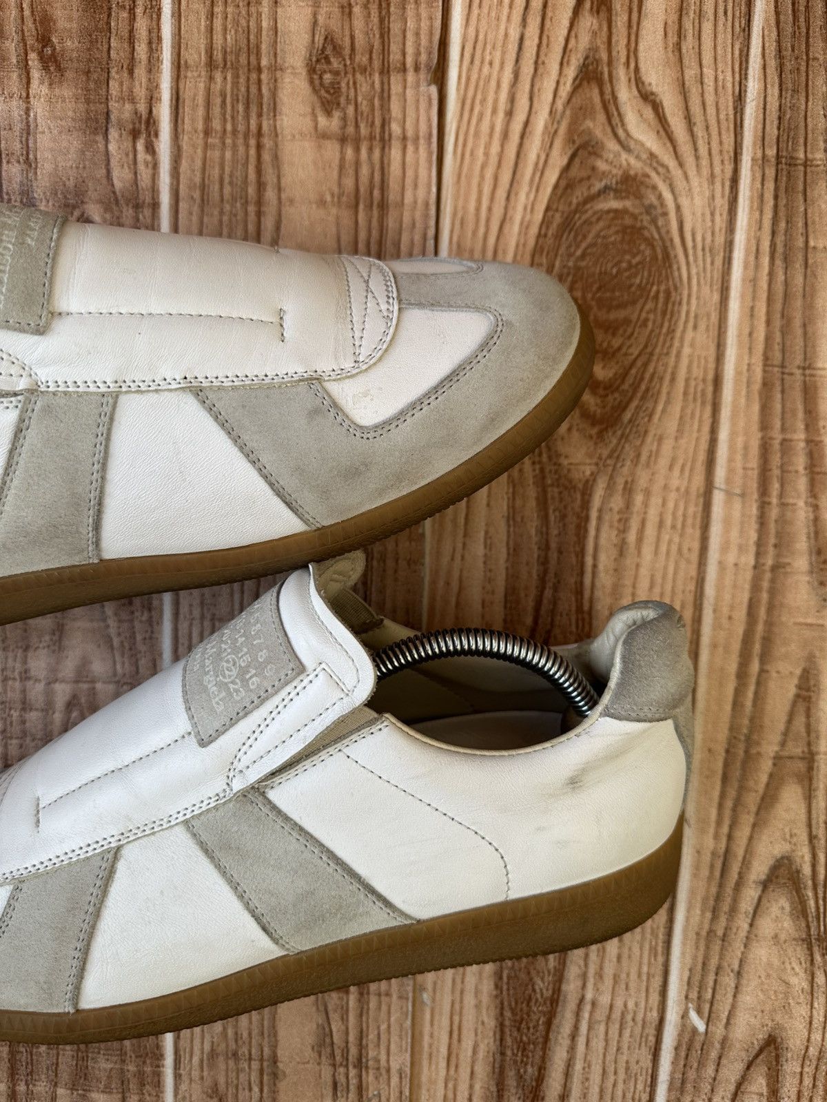 Maison Margiela Maison Margiela's Laceless GAT White/Gray Sneakers Size US 8 / EU 41 - 13 Thumbnail