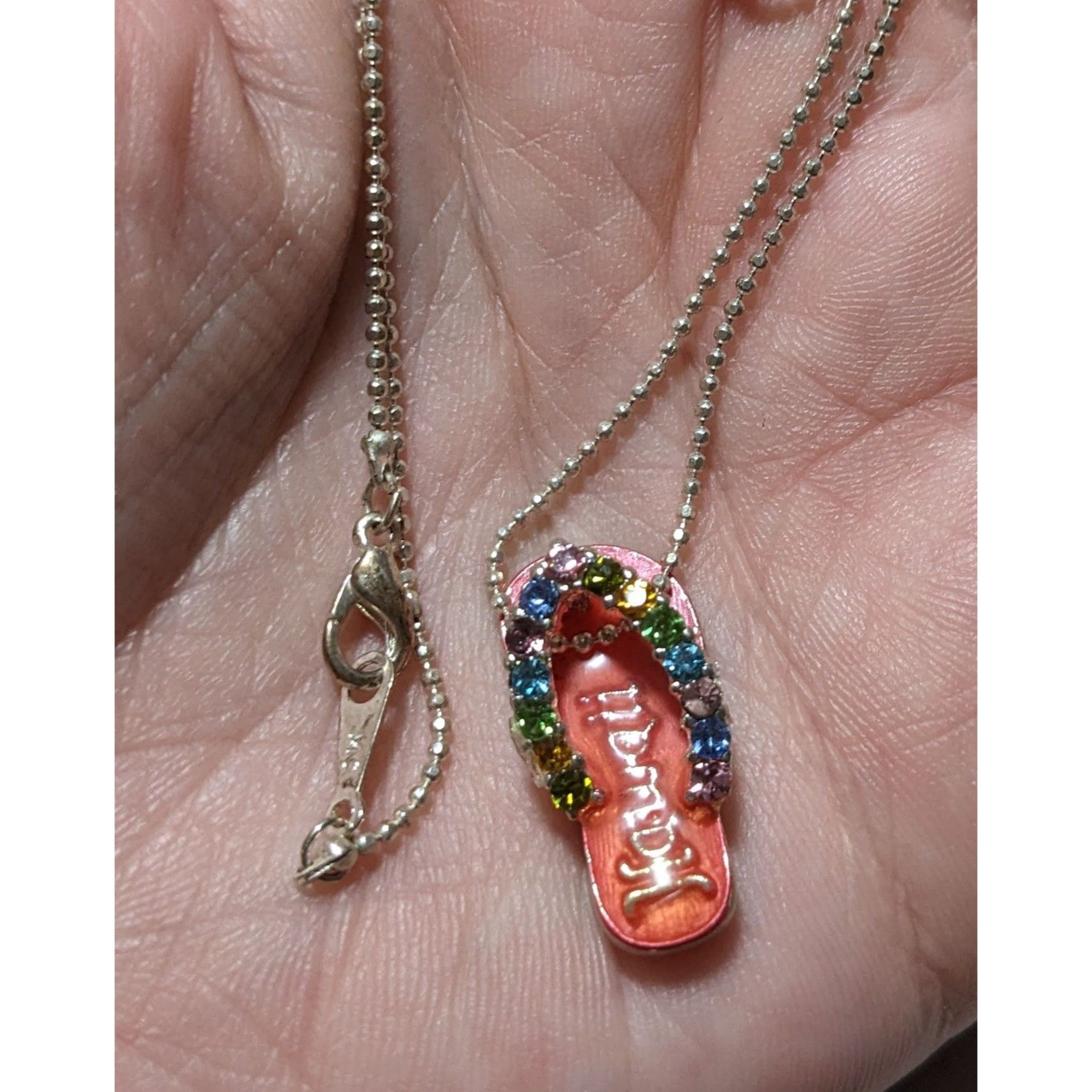 Other MC Rainbow Gem Enamel Hawaii Sandal Necklace Size ONE SIZE - 12 Thumbnail