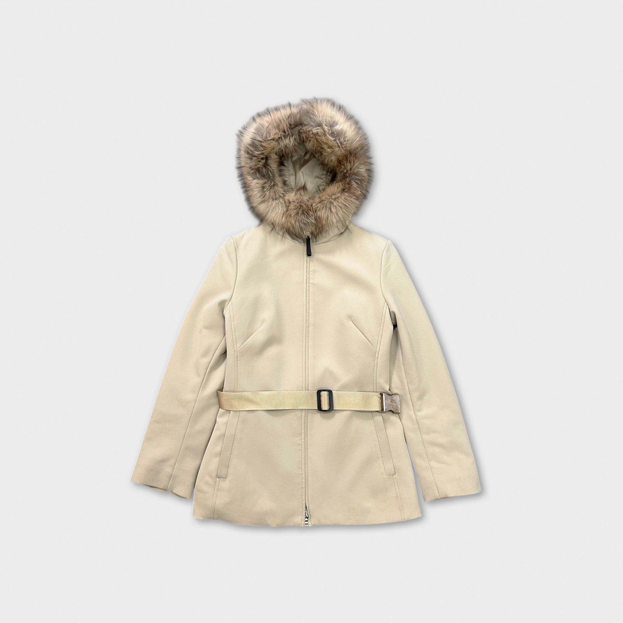 Prada Prada Beige Fur Hooded Jacket Size US M / EU 48-50 / 2 - 1 Thumbnail