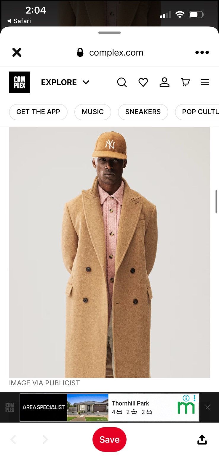 Aime Leon Dore Aime Leon Dore Camel Hair Double Breasted Coat Size US L / EU 52-54 / 3 - 1 Thumbnail