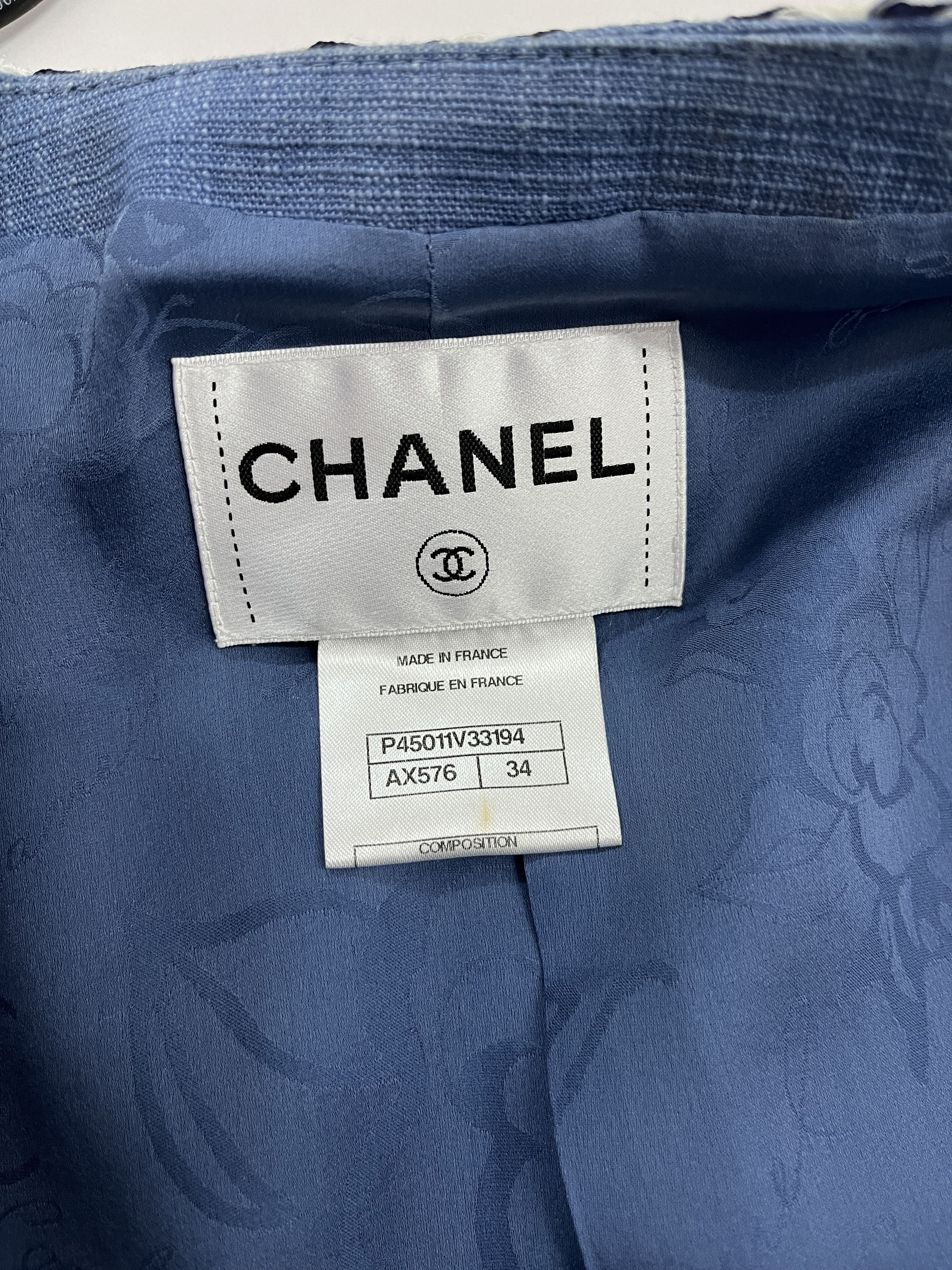 Chanel Chanel Blue Resort Collection 2013 Denim Jacket Size XS / US 0-2 / IT 36-38 - 9 Thumbnail