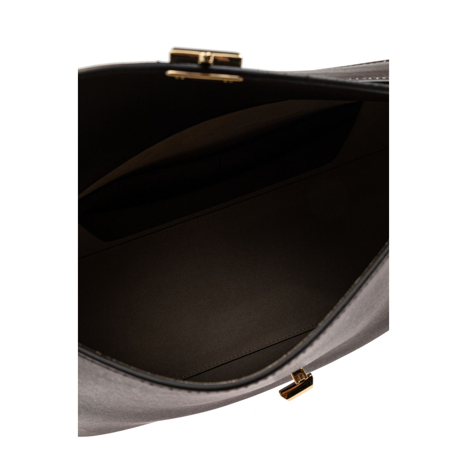 Toteme TOTEME T-Lock Brown/Gold Leather Top Handle Bag New Size ONE SIZE - 4 Thumbnail
