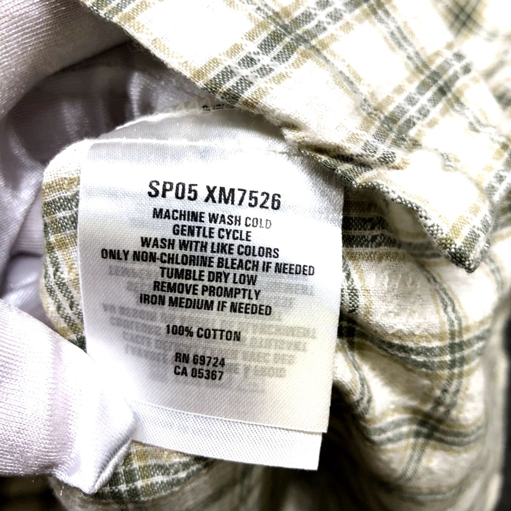 Vintage Columbia Short Sleeve Button Down Shirt Mens XL Beige Green Plaid Cotton Summer Size US XL / EU 56 / 4 - 7 Thumbnail