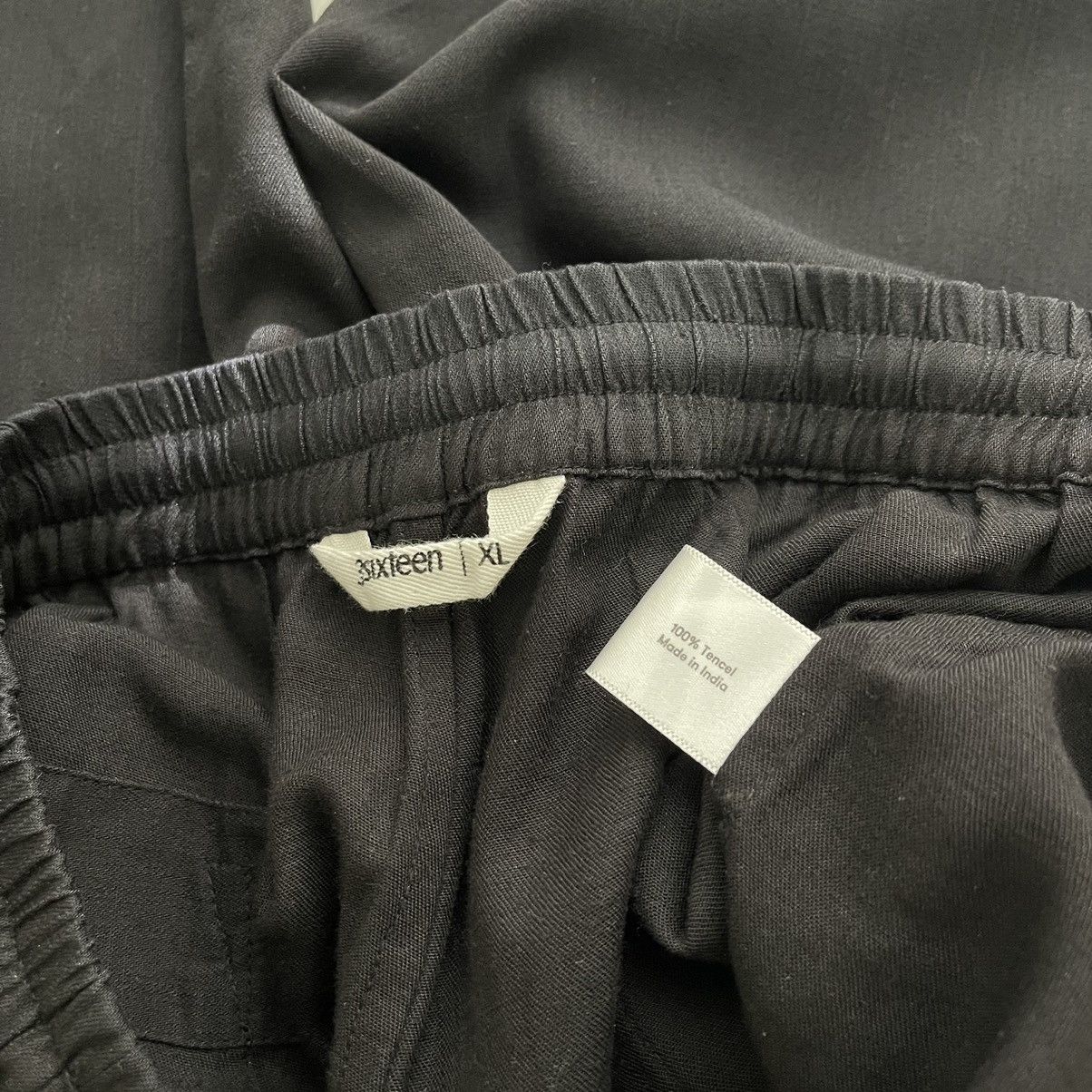 3sixteen Drawstring Pant Black Slub Tencel XL Size US 32 / EU 48 - 5 Thumbnail