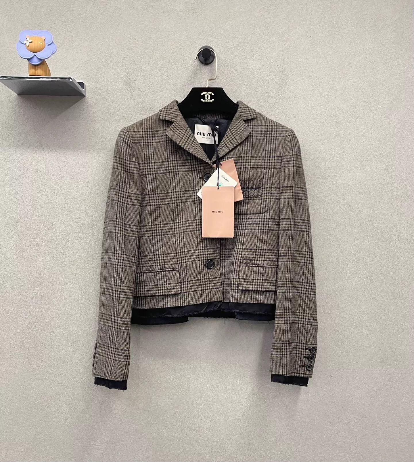 Miu Miu MIU MIU vintage brown check sweet & cool jacket Size XS / US 0-2 / IT 36-38 - 1 Thumbnail