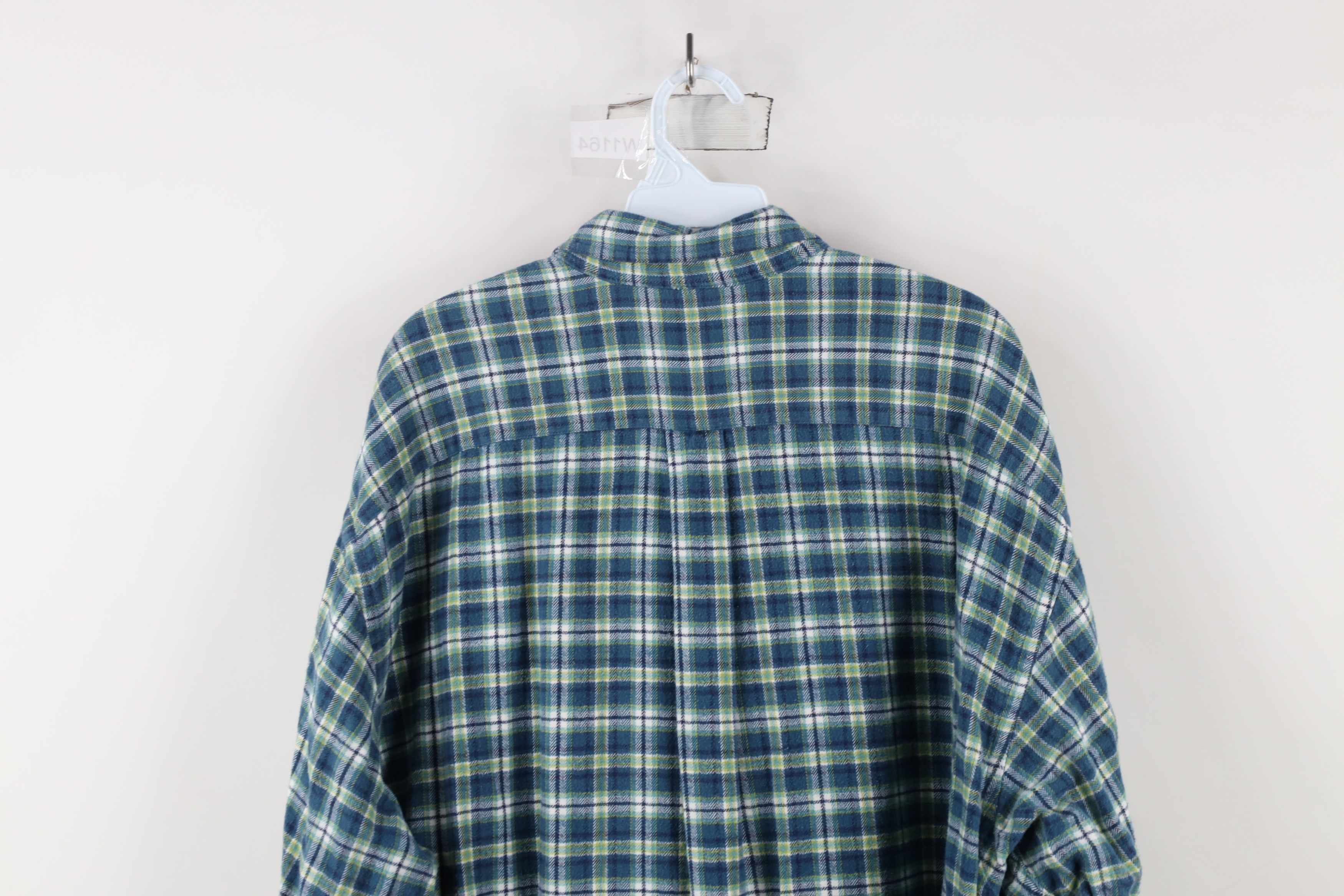 Gap × Vintage Vintage 90s Gap Collared Button Down Shirt Blue Plaid Size US XL / EU 56 / 4 - 9 Thumbnail