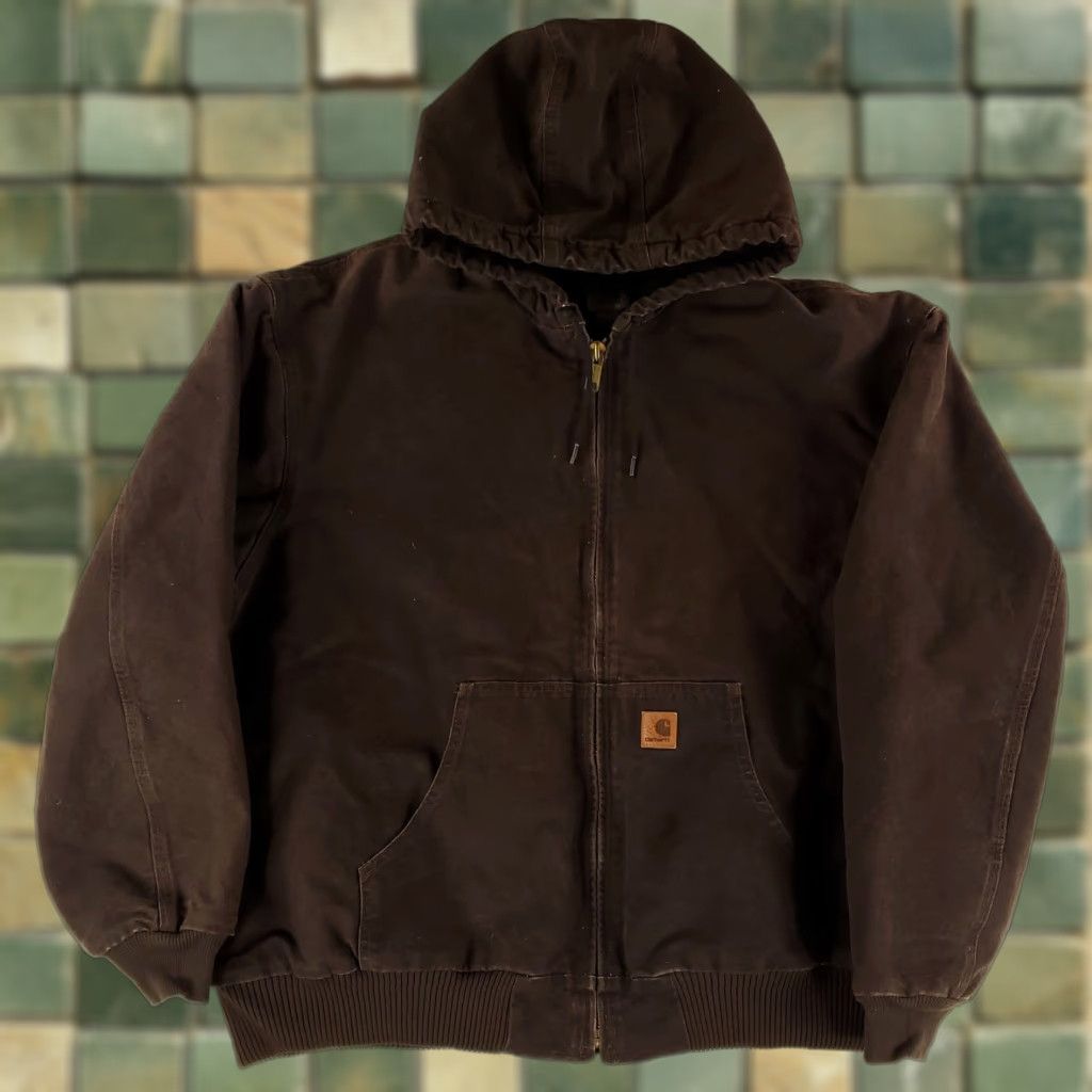 Carhartt VINTAGE Carhartt Jacket Mens 3XL 90s Y2K Active Quilted Full Zip Chestnut Brown Brown Bomber Jacket Size US XXL / EU 58 / 5 - 1 Thumbnail