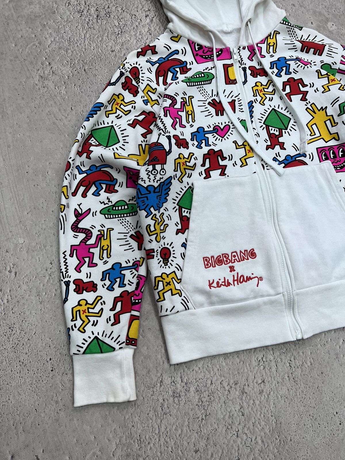 Japanese Brand × Keith Haring Keith Haring × Big Bang Pop art Kpop Hoodie Sweater Size US M / EU 48-50 / 2 - 2 Thumbnail