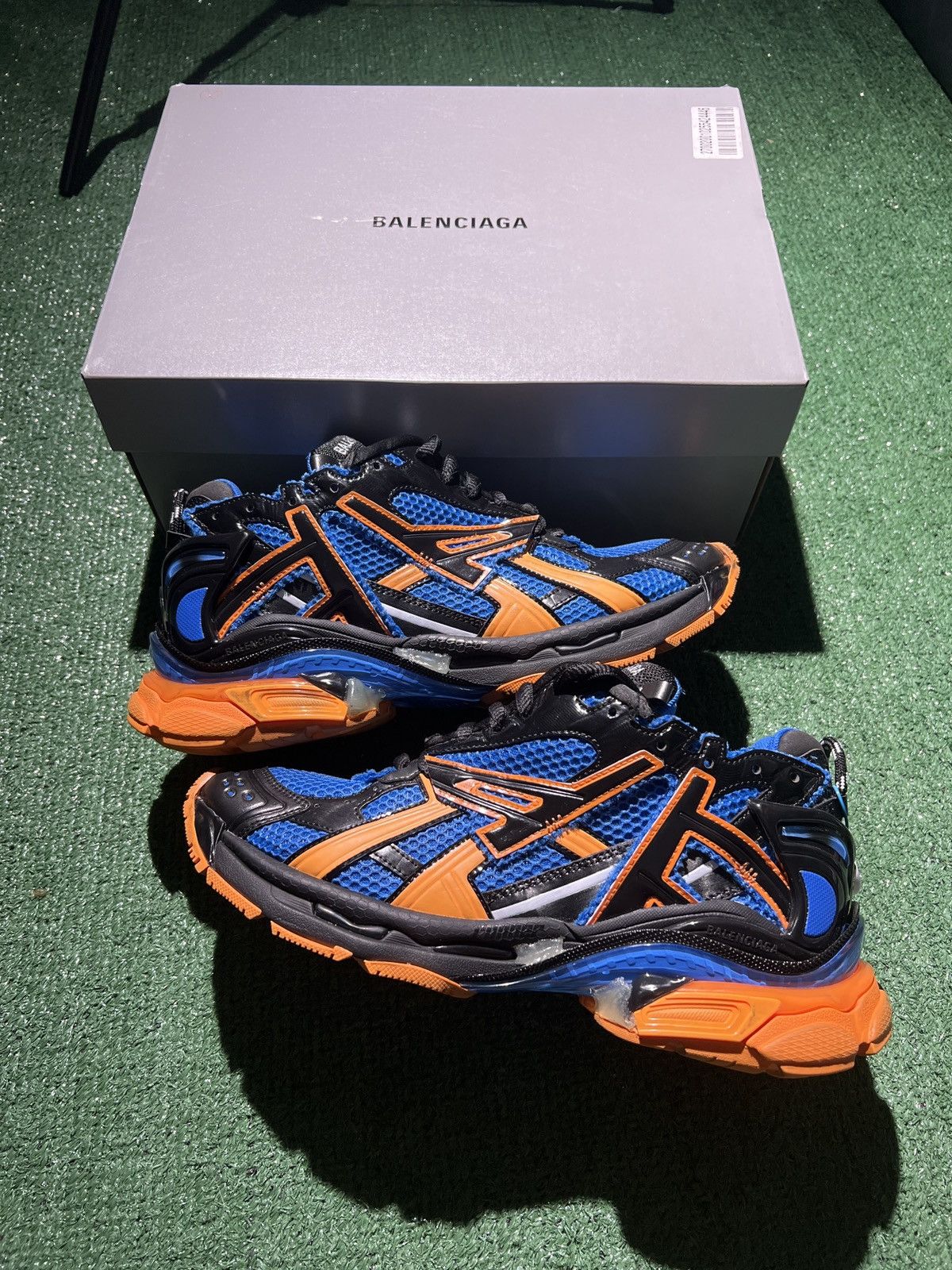 Balenciaga Balenciaga Runners Black Blue Orange size 42 Grailed