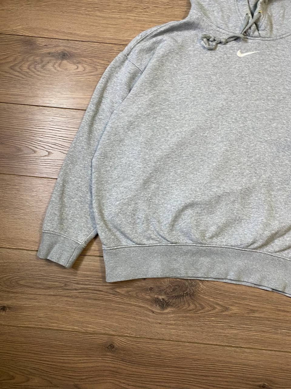 Nike × Vintage Vintage Nike Centre Swoosh Oversized Grey Hoodie Size M Size M / US 6-8 / IT 42-44 - 5 Thumbnail