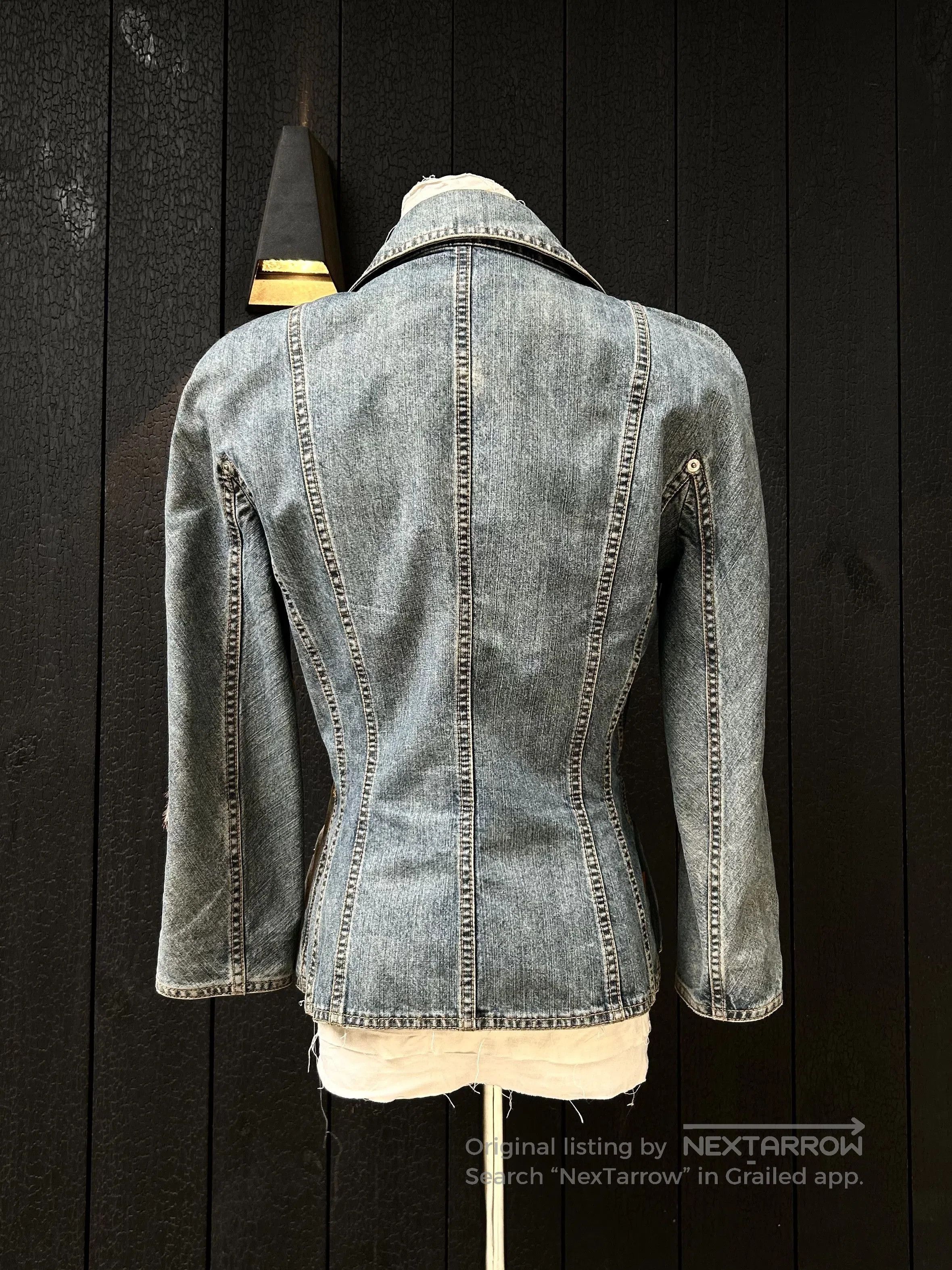 Dior Christian Dior 04ss Beaded Denim Blazer. Size M / US 6-8 / IT 42-44 - 3 Thumbnail