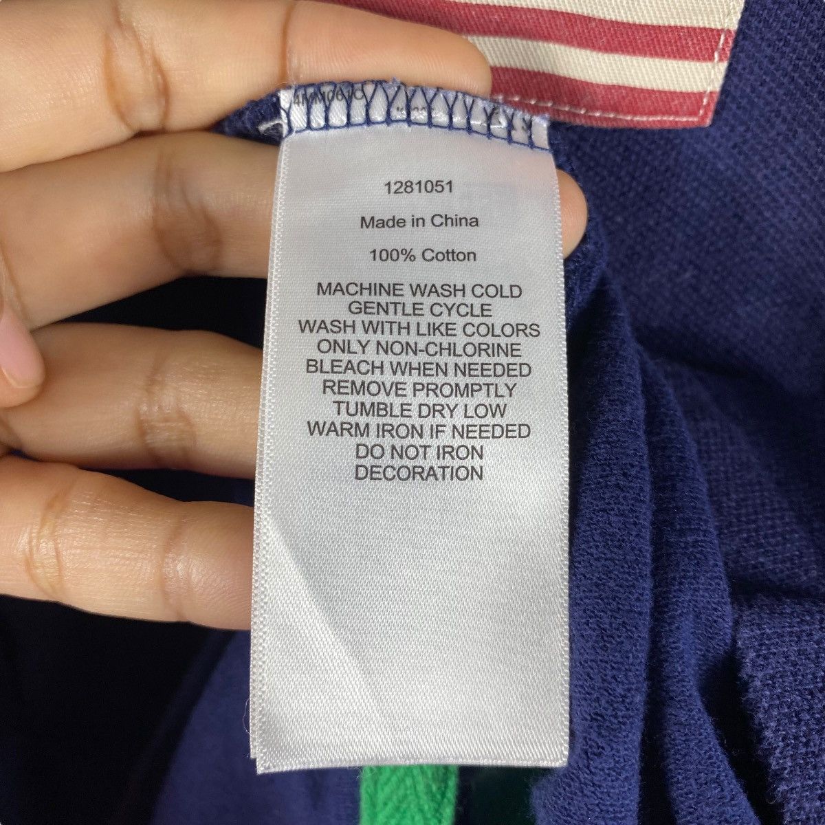 Polo Ralph Lauren × Vintage Vintage 00's POLO RALPH LAUREN Usa Flag Faded Navy Polo Size US M / EU 48-50 / 2 - 6 Thumbnail