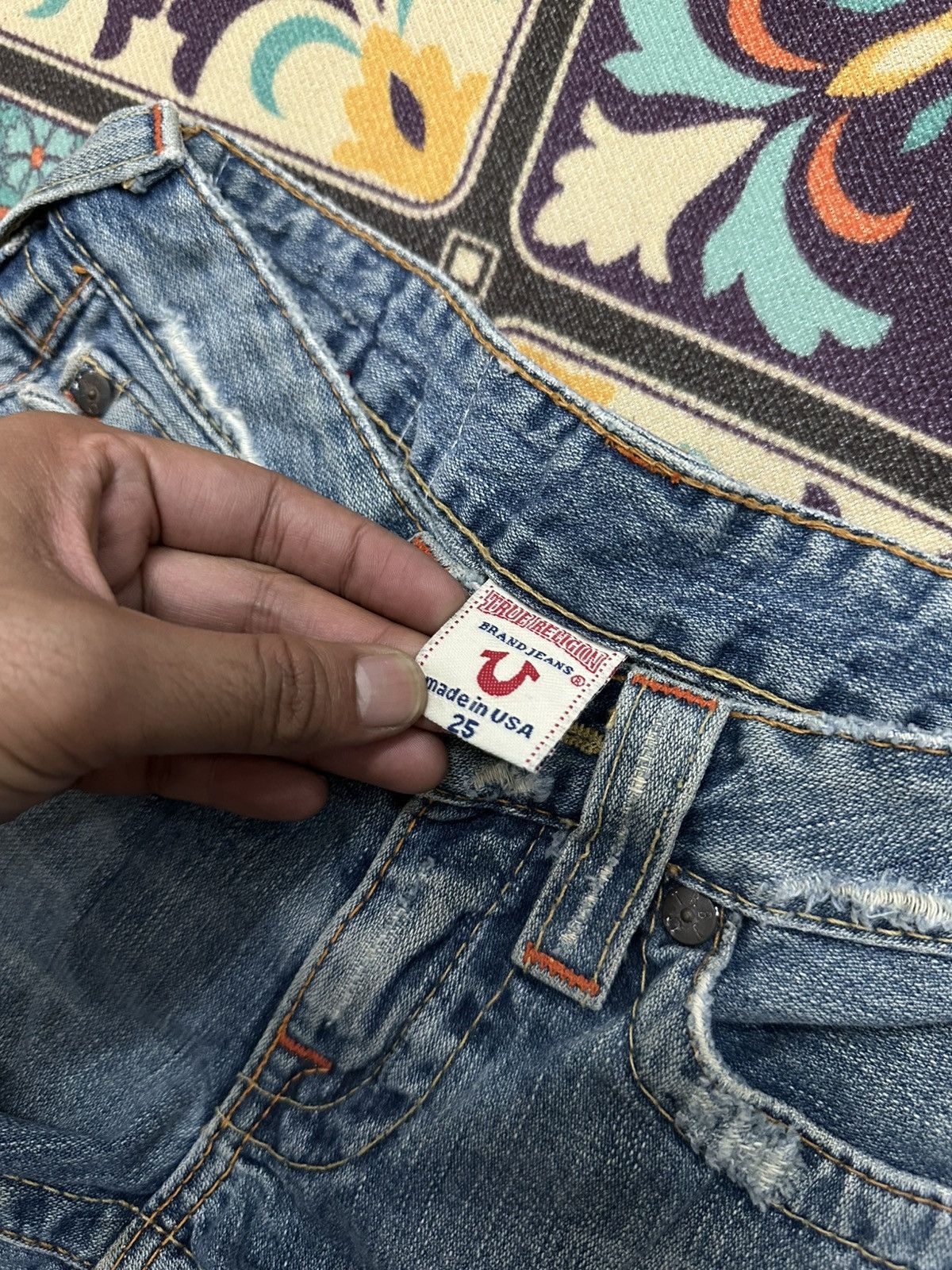 True Religion Vintage True Religion Woodstock Tour Patches Denim Pant Size US 26 / EU 42 - 5 Thumbnail