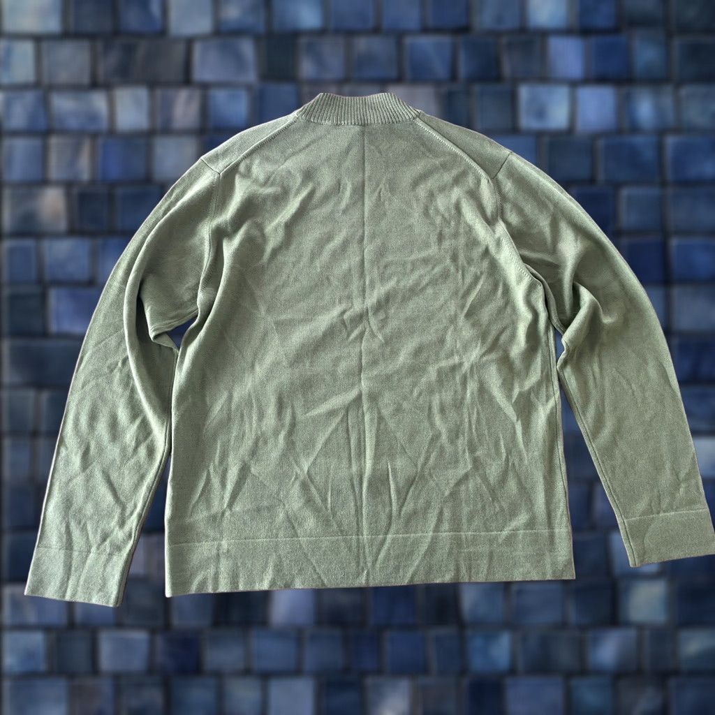 Vintage VINTAGE NANI BON Sweater Mens M Green 100% Wool Mock Neck Cable-Knit Classic Designer Italy Size US M / EU 48-50 / 2 - 1 Thumbnail
