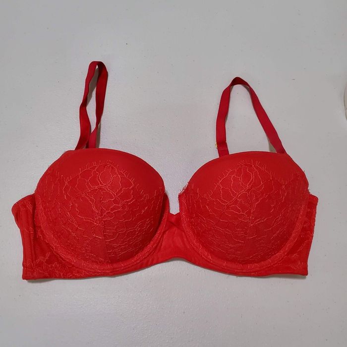 Victoria's Secret Victoria Secret Women Bra 34D Red Very Sexy Uplift  Balconet Lace Underwire