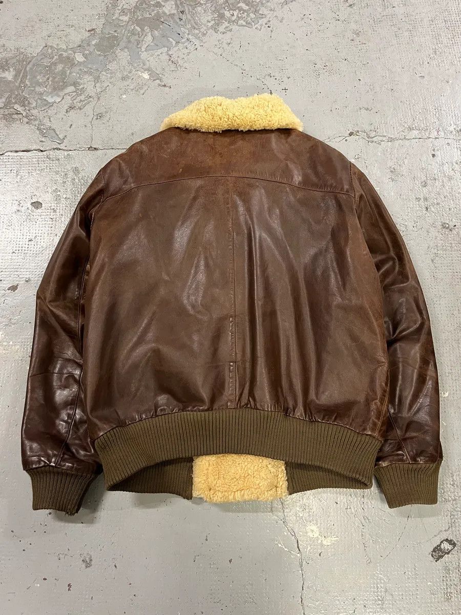 Marithe + Francois Girbaud 1980s Marithé + François Girbaud Compagnie des Montagnes Brown Shearling Leather Jacket Size US L / EU 52-54 / 3 - 6 Thumbnail