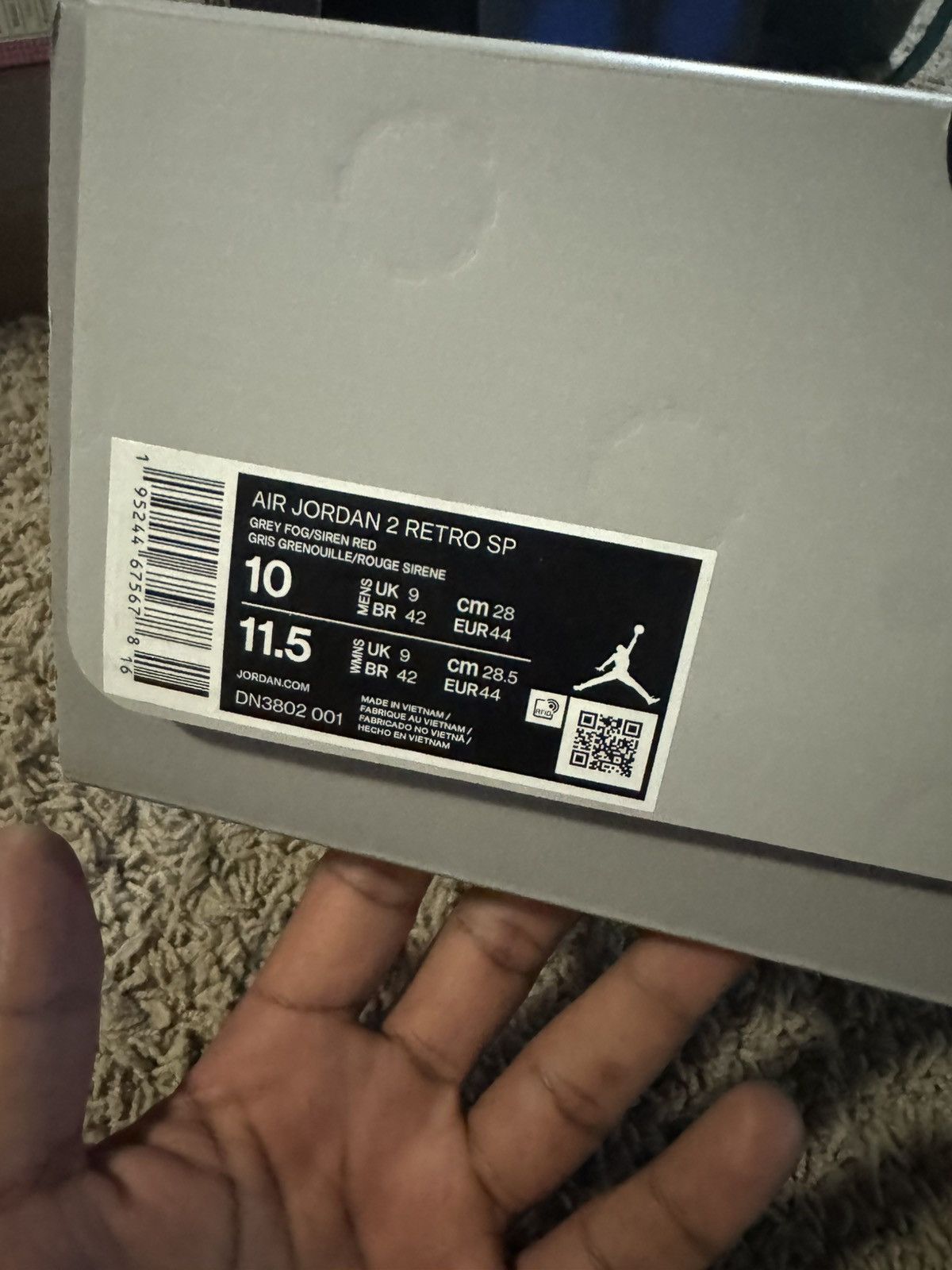 Jordan Brand Jordan x Union Grey Fog Sz 10 Size US 10 / EU 43 - 9 Thumbnail