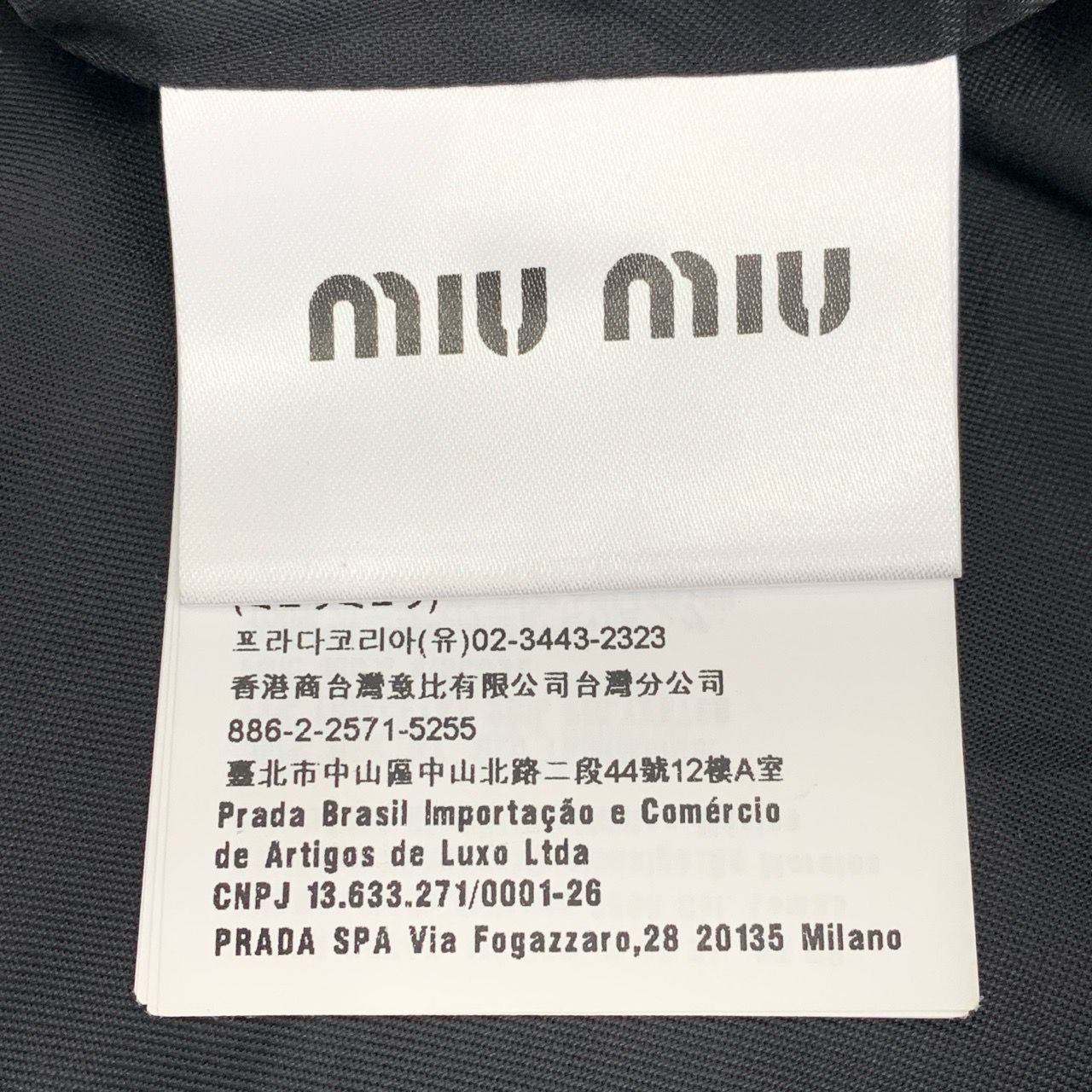 Miu Miu Miu Miu Womens Black & White Gingham Wool Jacket With Red Lo Size XS / US 0-2 / IT 36-38 - 7 Thumbnail