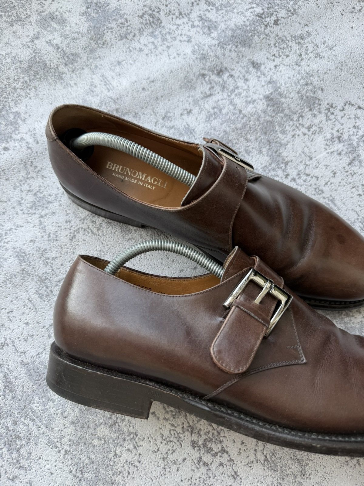 Bruno Magli BRUNO MAGLI Lucio Dark Brown Leather Single Monk Shoe Size US 11 / EU 44 - 5 Thumbnail