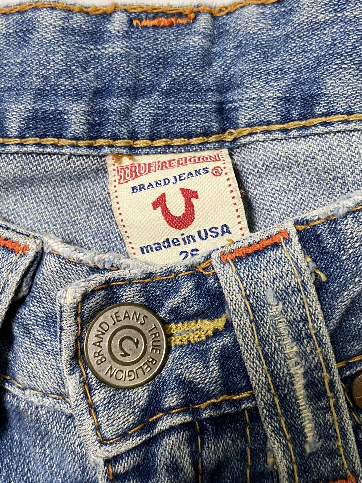 If Six Was Nine × Japanese Brand × True Religion Lace up flared true religion vkei style distressed bleach Size US 30 / EU 46 - 7 Thumbnail