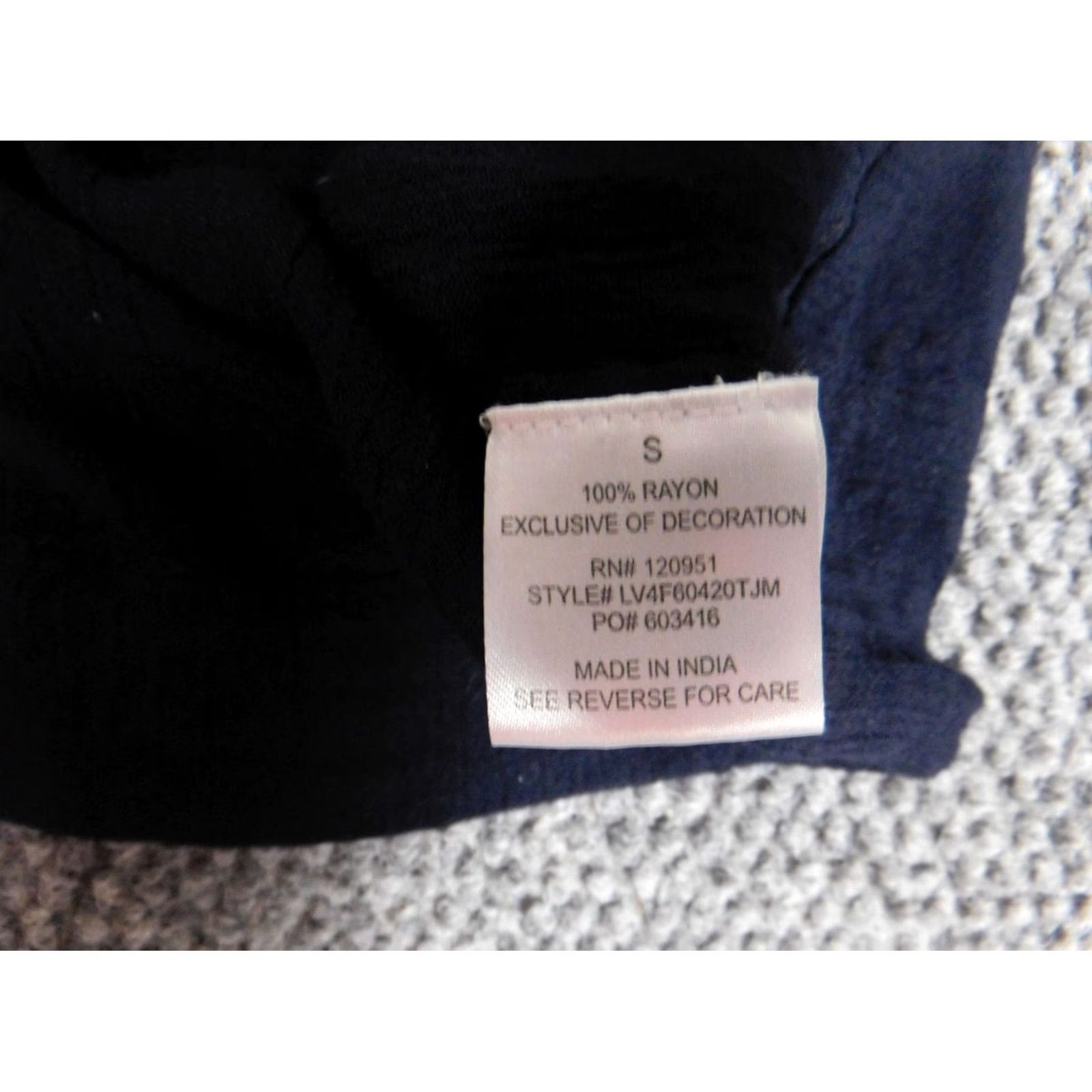 Olive Olive + Oak Blouse Womens S Blue Crew Neck Short Sleeve Pullover Stretch Rayon Solid Casual Regular Size S / US 4 / IT 40 - 7 Thumbnail