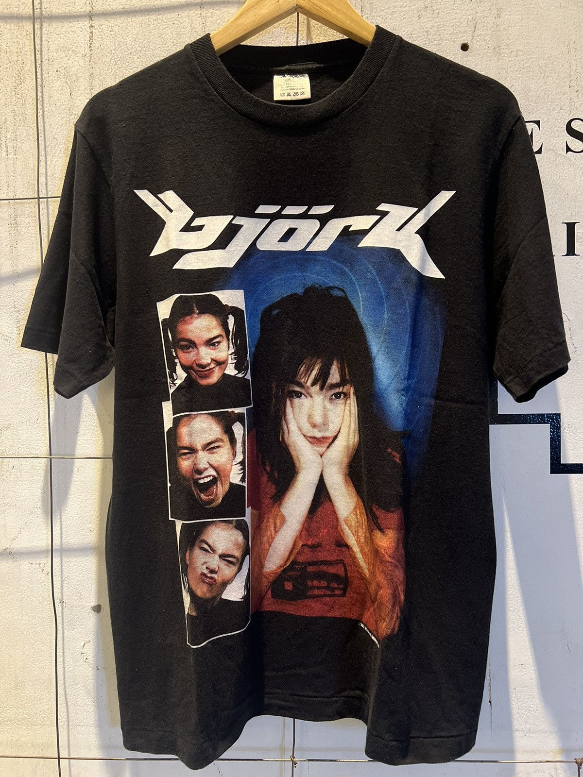 image of Archival Clothing x Band Tees Bjork Bootleg Limited in Black, Men's (Size Large)