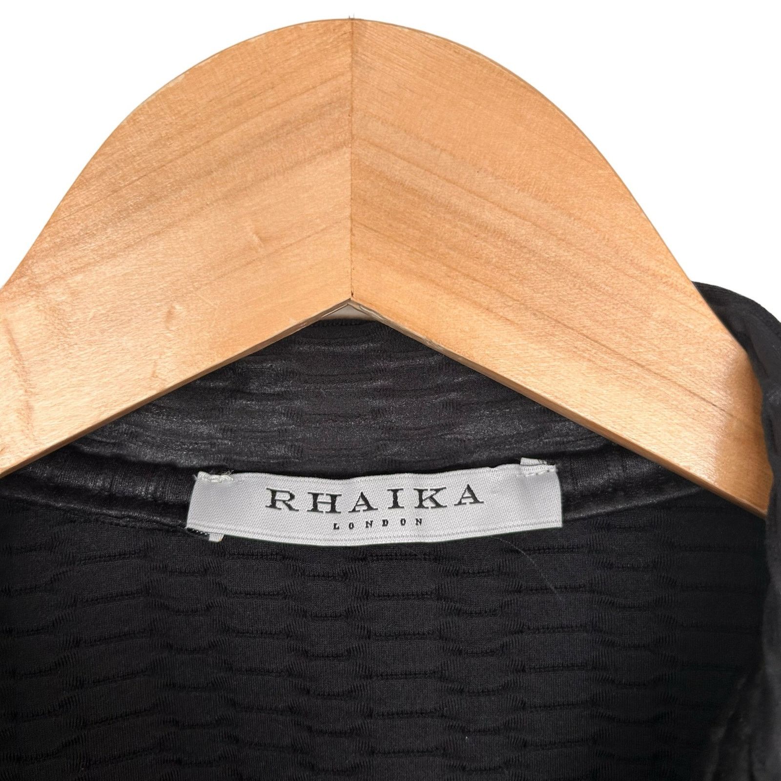 Other Rhaika London Black Textured Full Zip Peplum Jacket Sz S Size S / US 4 / IT 40 - 2 Thumbnail