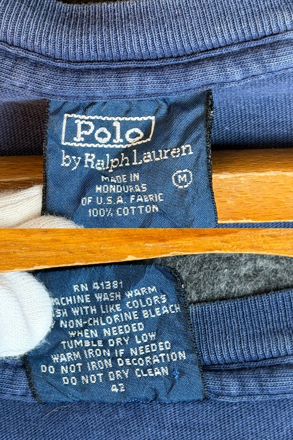 Polo Ralph Lauren 2003 Polo Ralph Lauren "Big Logo" Tee - USA Fabric - Navy Size US M / EU 48-50 / 2 - 4 Thumbnail