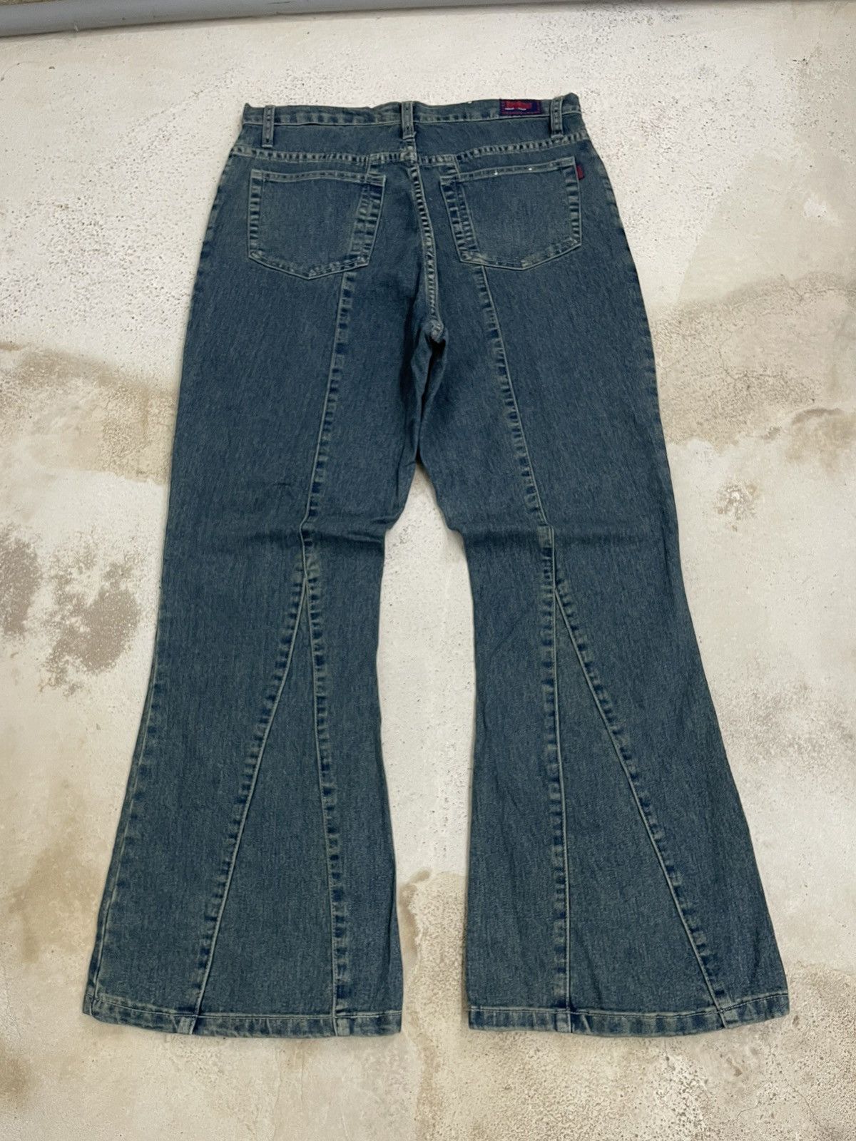 Japanese Brand Heyboo Tornado Mart Style Laces Flare Bow Denim Size US 32 / EU 48 - 4 Thumbnail