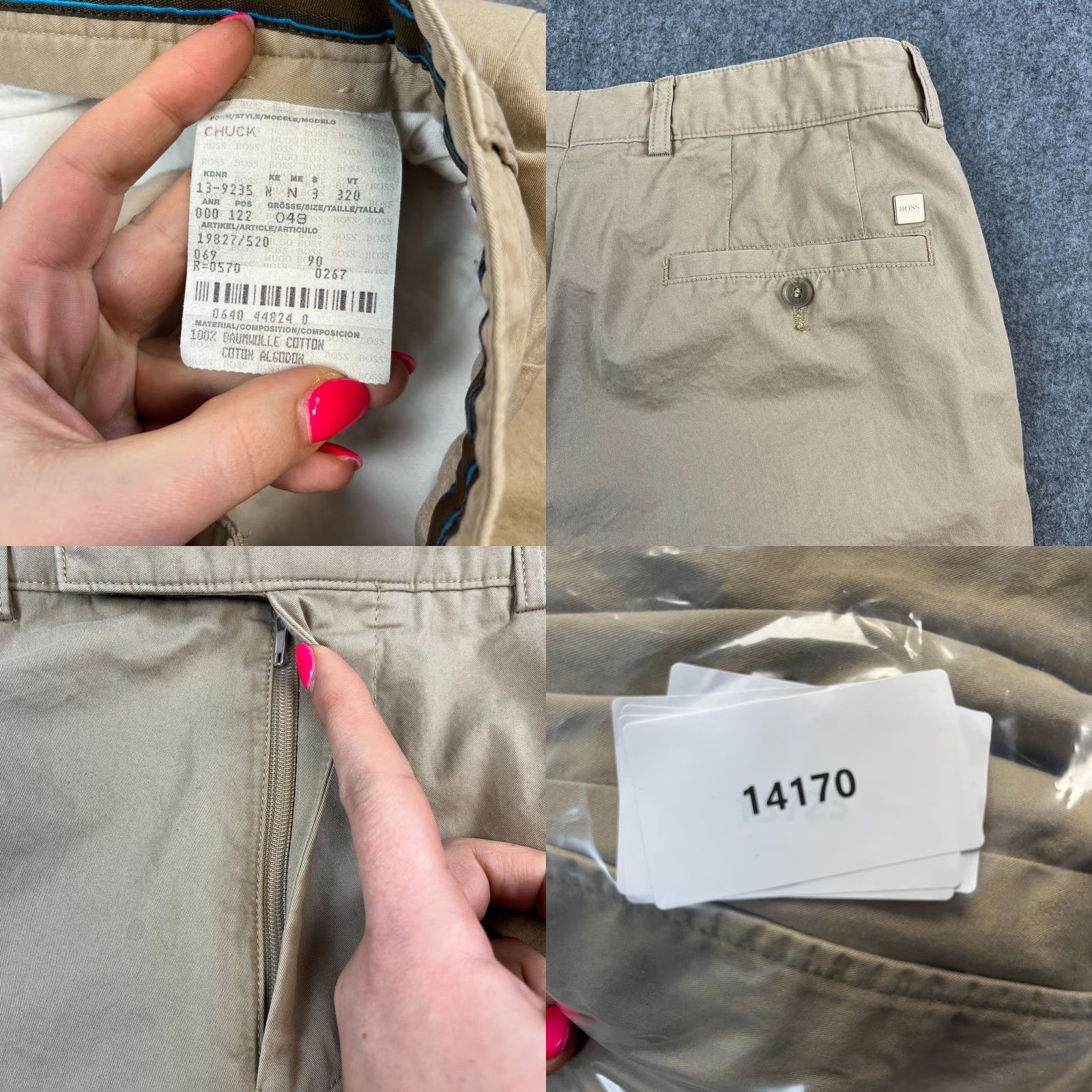 Hugo Boss Hugo Boss Chino Trousers Pants Straight 32 Beige Vintage 100% Cotton Men Regular 32 in Inside Leg 32 in Front Flat Front Jeans Style Hat? Size US 32 / EU 48 - 8 Thumbnail