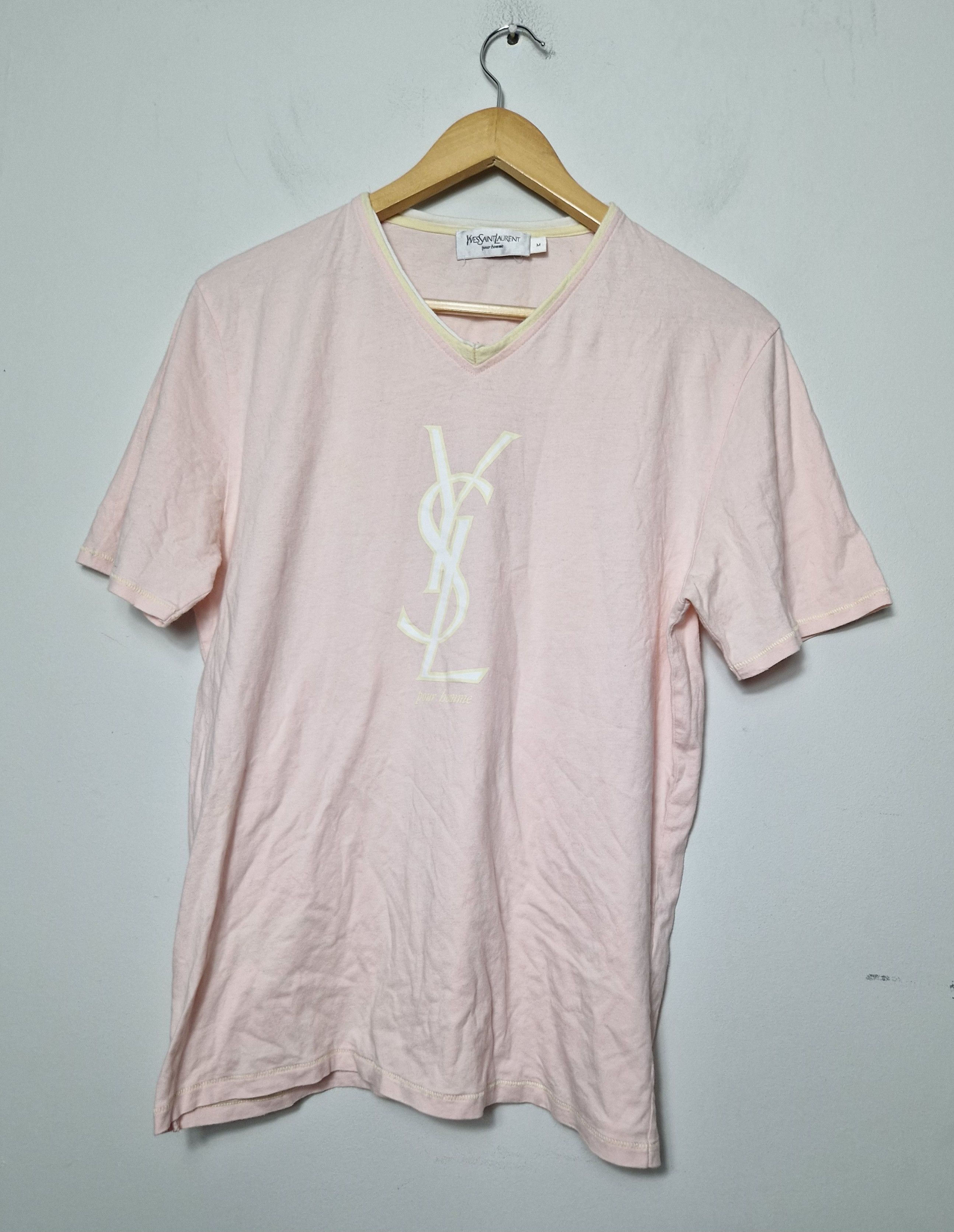Vintage × Yves Saint Laurent Yves Saint Laurent YSL big logo tee Size US M / EU 48-50 / 2 - 1 Thumbnail