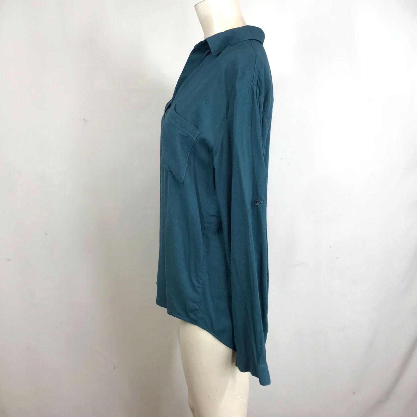 CLOT Cloth & Stone Womens Small Blue Long Sleeve Collared Button Up Shirt Top Size S / US 4 / IT 40 - 5 Thumbnail