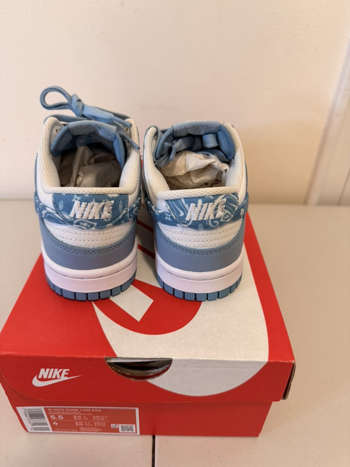Nike Nike Dunk Low Paisley Blue Size 5.5 Women Size US 5.5 / IT 35.5 - 4 Thumbnail