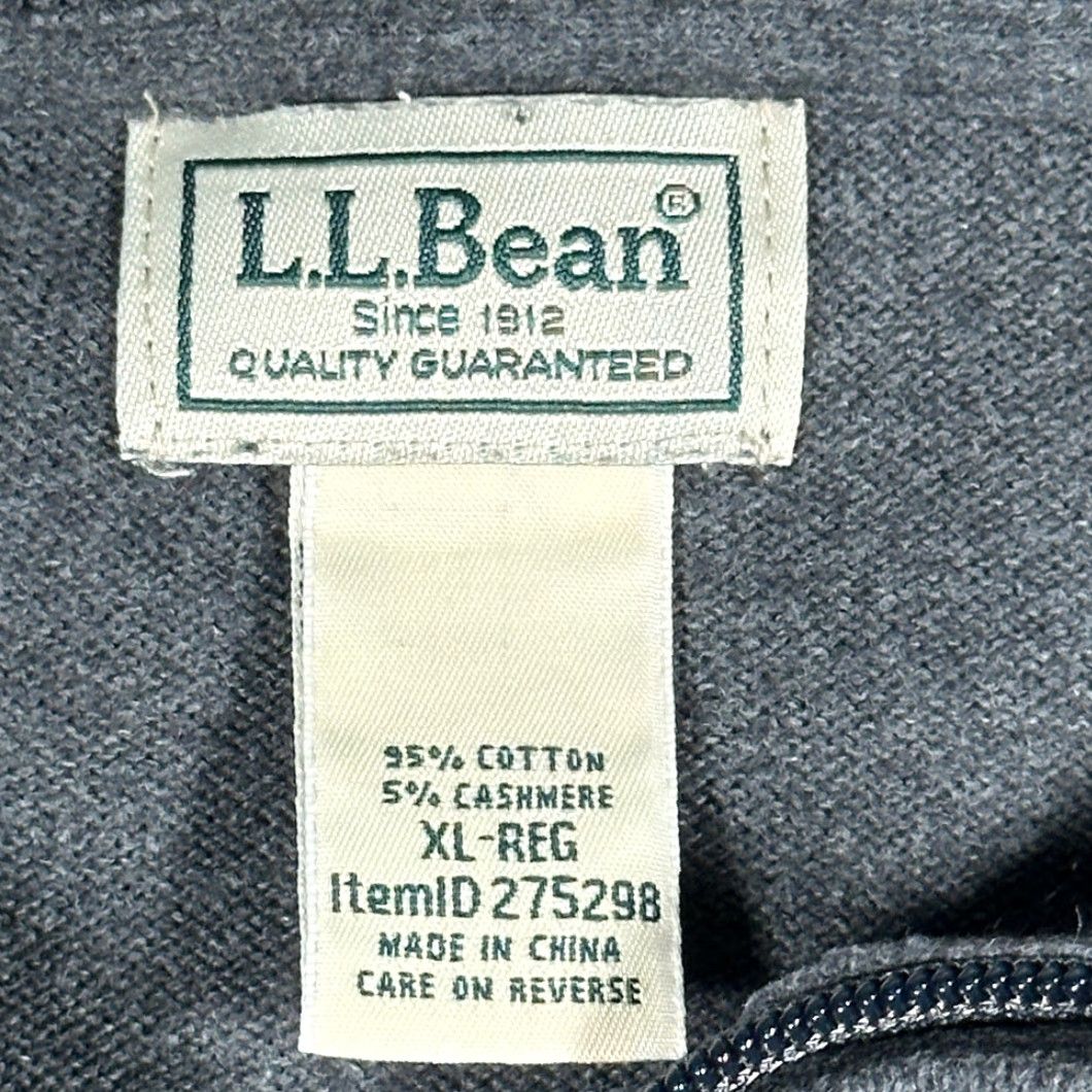Vintage VINTAGE LL Bean Sweater Mens Sweatshirt XL Gray Quarter Zip Pullover Y2K Cashmere Blend Knit Shirt Size US XL / EU 56 / 4 - 4 Thumbnail