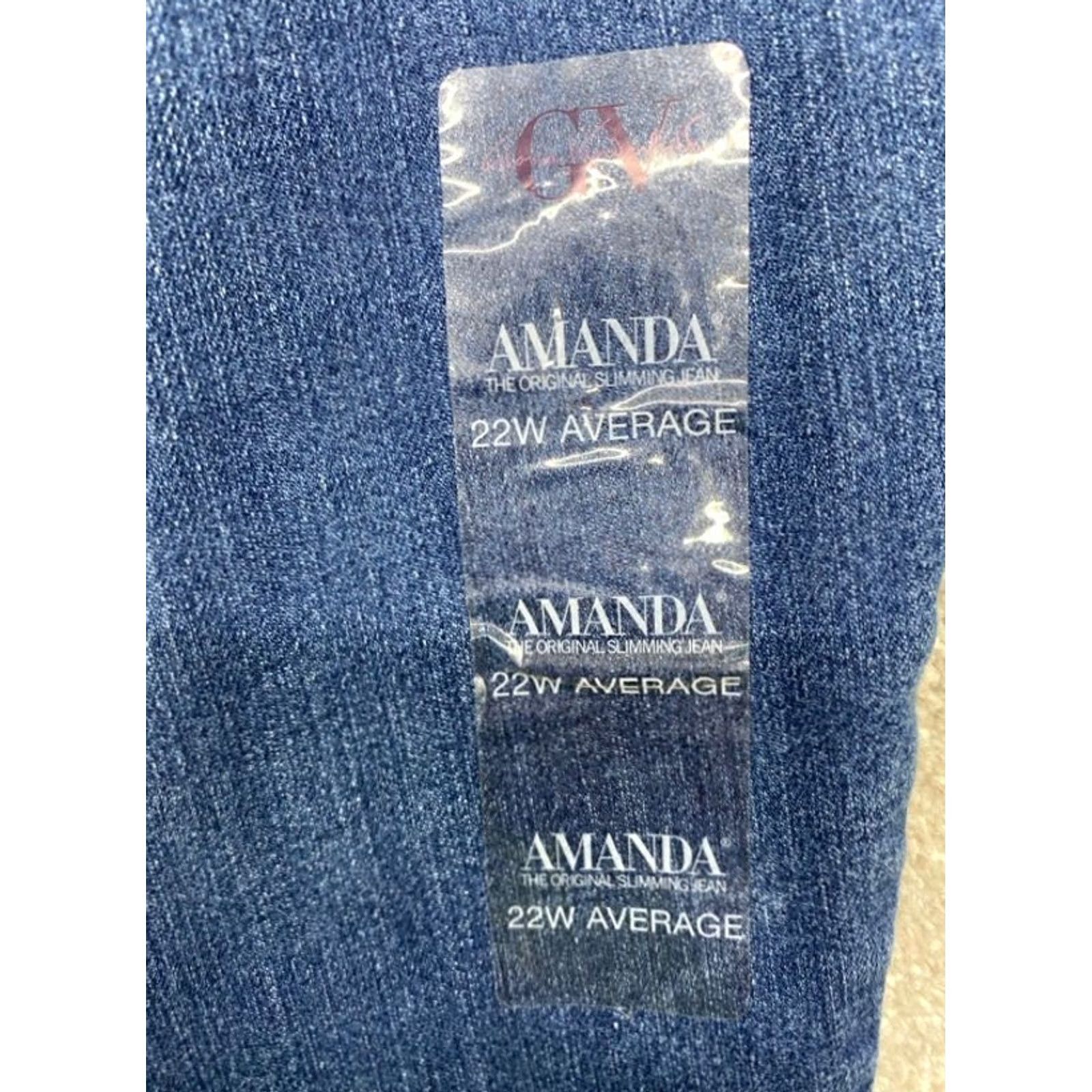 Gloria Vanderbilt Gloria Vanderbilt Jeans Amanda 22W Womens Denim Stretch 5-Pocket Regular Blue Denim NWT Size 40" / US 18 - 5 Thumbnail