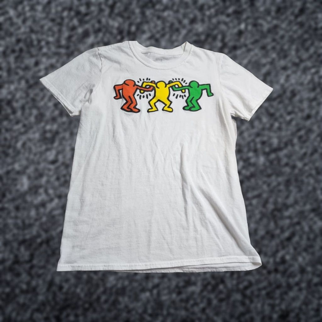 Vintage Mens S Keith Haring Friends Art T Shirt Officially Licensed Size US S / EU 44-46 / 1 - 1 Thumbnail