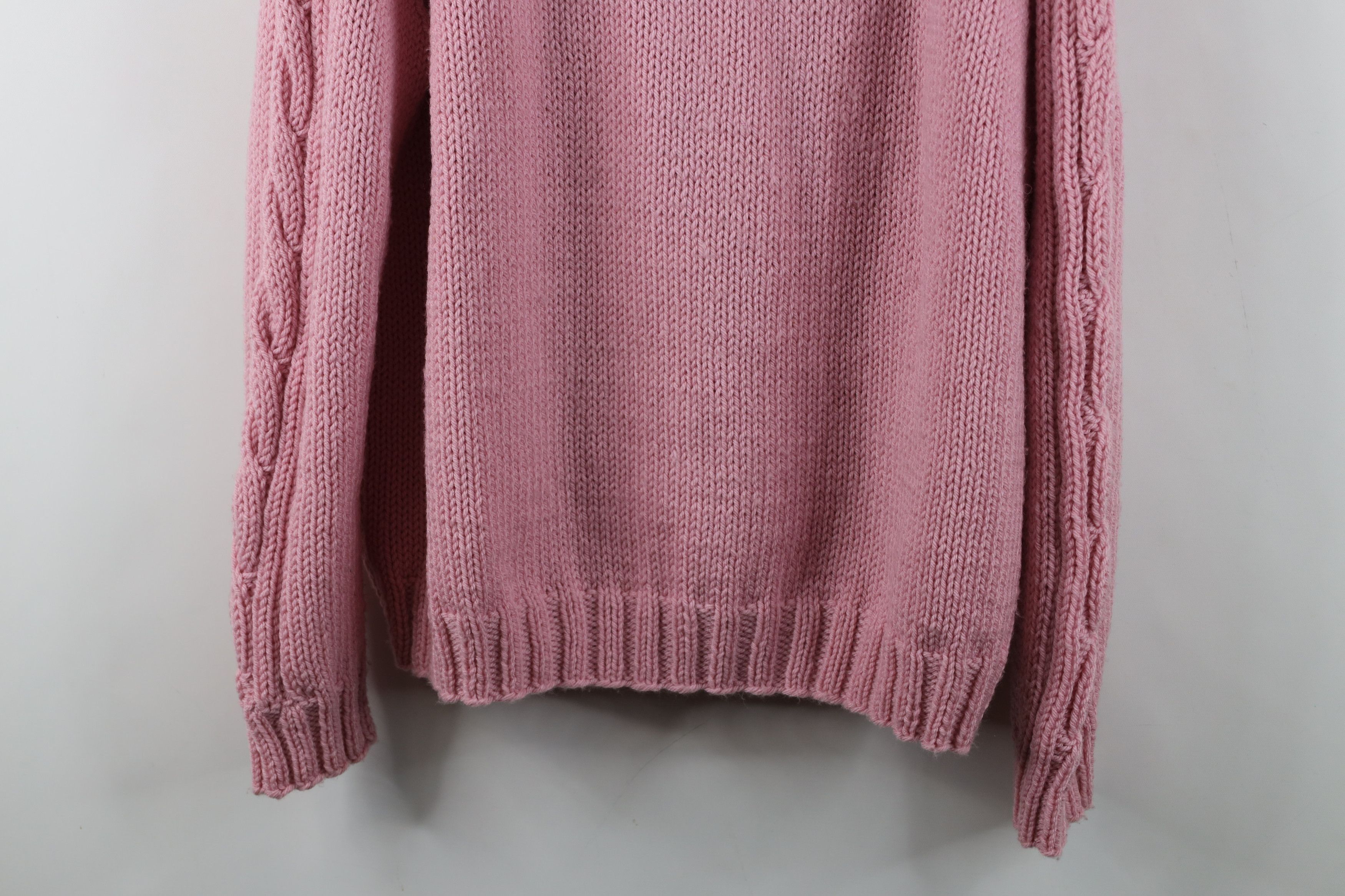 Vintage Vintage 70s Streetwear Ribbed Knit Boxy Sweater Pink USA Size XL / US 12-14 / IT 48-50 - 3 Thumbnail