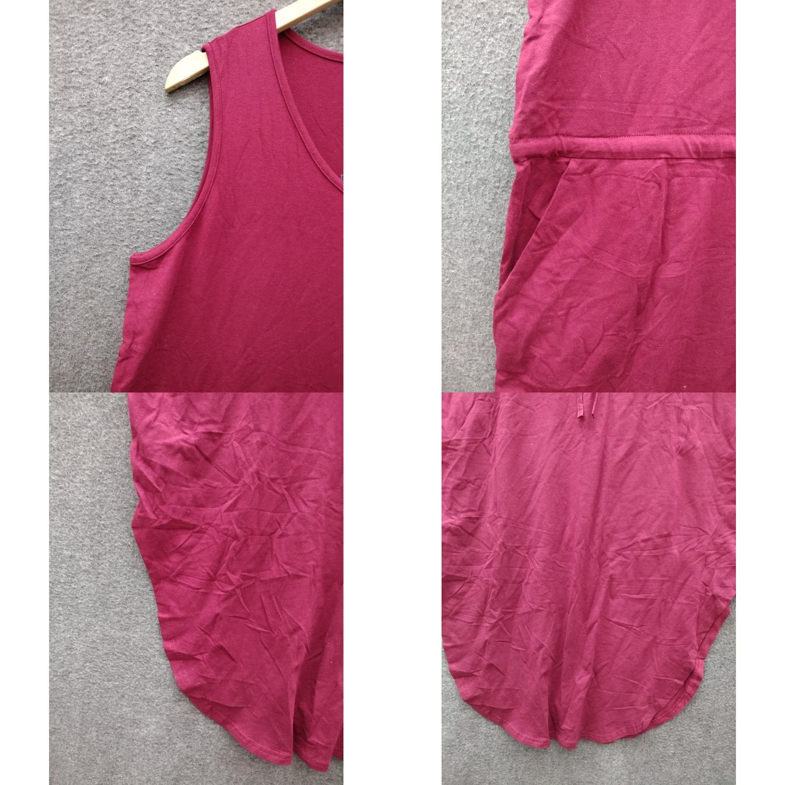 Vintage Lilbetter Women's Favorite Soft Pullover Dress Dress Red 2XL Sleeveless Tank Dress Solid Short Sleeveless Lightweight Summer Spring Fall Womens Size XXL / US 16-18 / IT 52-54 - 8 Thumbnail