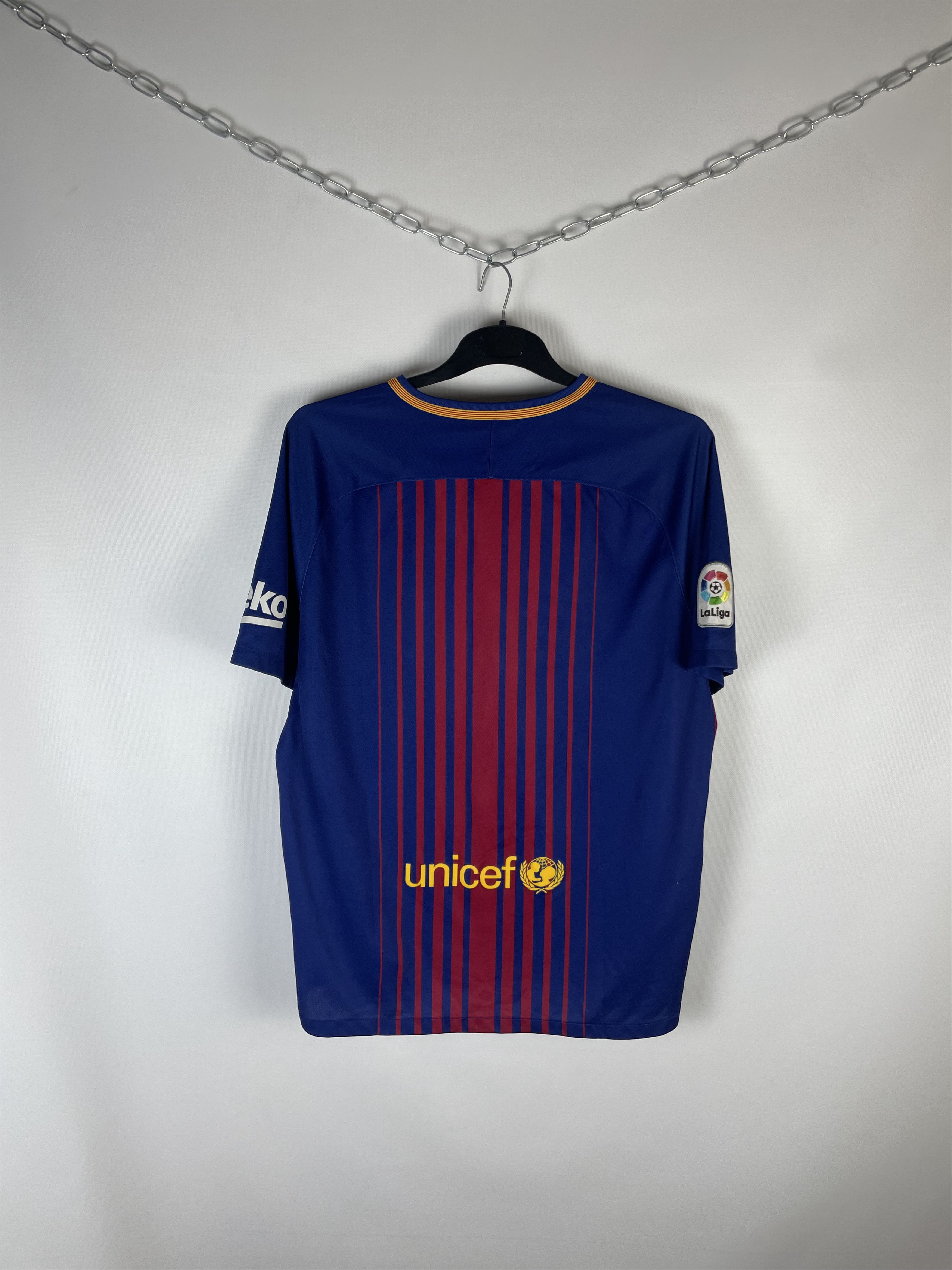 Nike BARCELONA HOME FOOTBALL SHIRT SOCCER JERSEY Size US XL / EU 56 / 4 - 9 Thumbnail