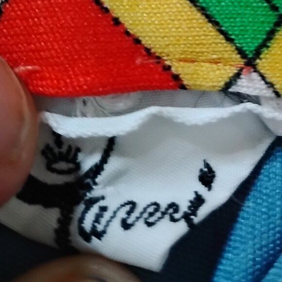 Other Vintage Tarvi MCM Zig Zag Op Art Polyester Disco Shirt Size S / US 4 / IT 40 - 3 Thumbnail