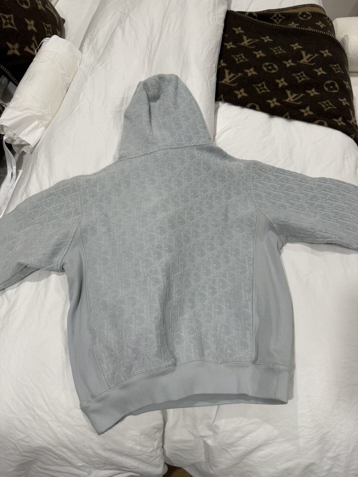 Dior Dior Oblique Terry Hoodie Blue Grey Size US M / EU 48-50 / 2 - 12 Thumbnail