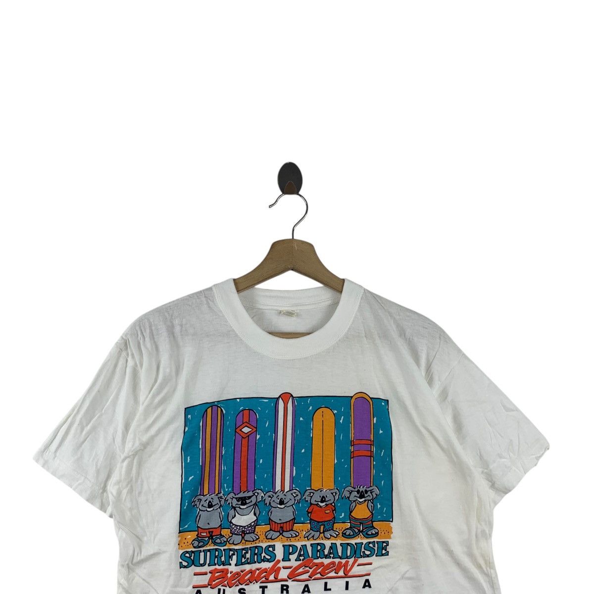 Vintage Vintage SURFERS PARADISE Beach Crew Koala Tee Shirt Top Size L / US 10 / IT 46 - 2 Thumbnail